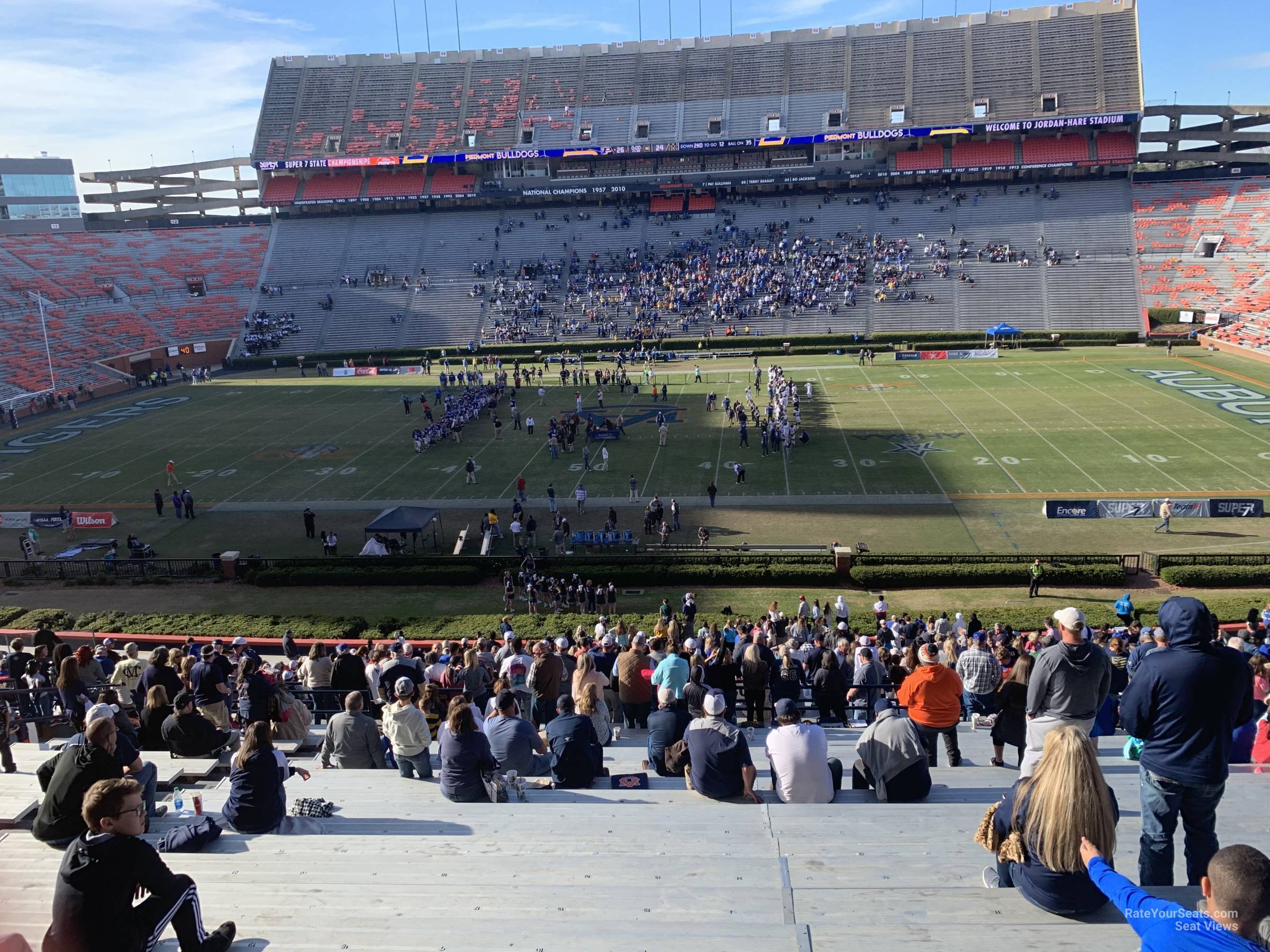section 30, row 50 seat view  for football - jordan-hare stadium