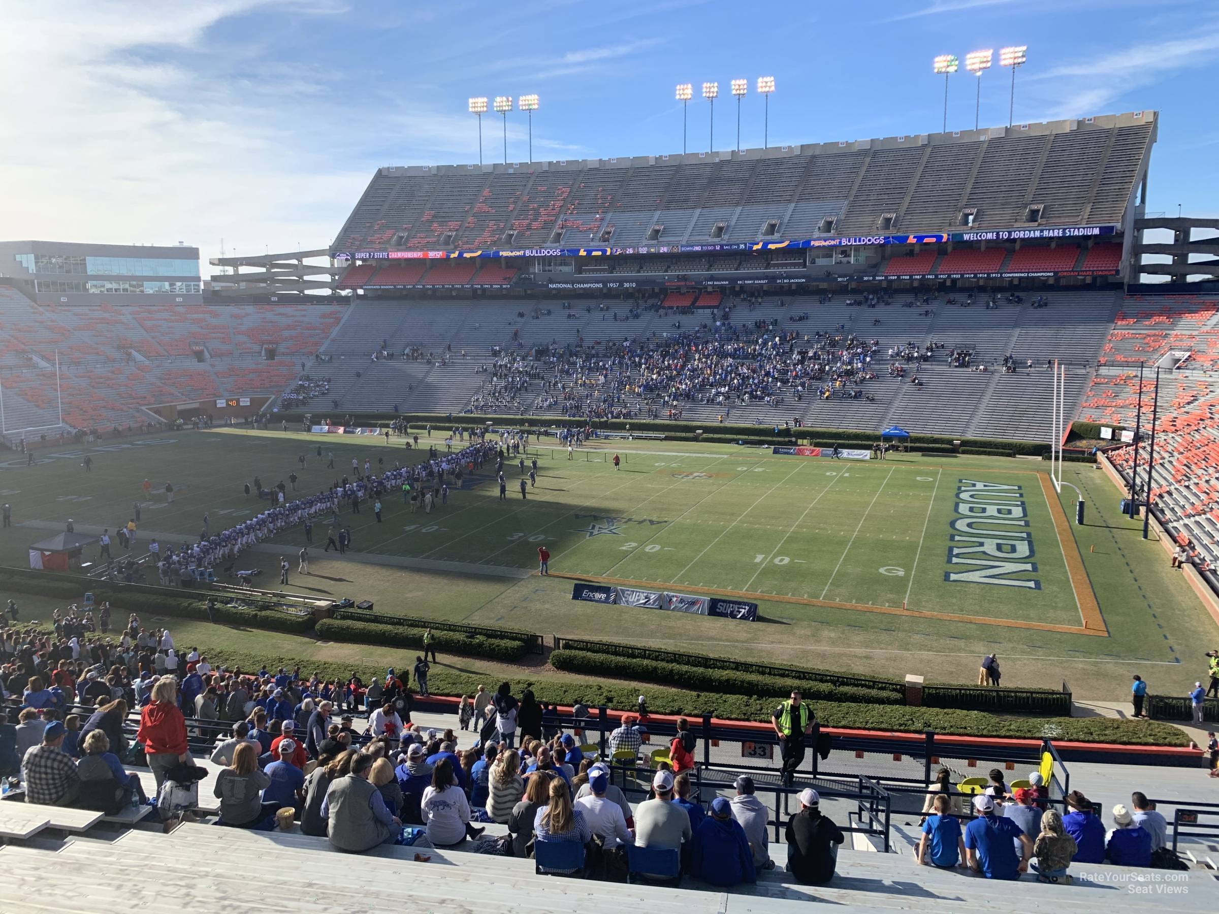 section 33, row 50 seat view  - jordan-hare stadium