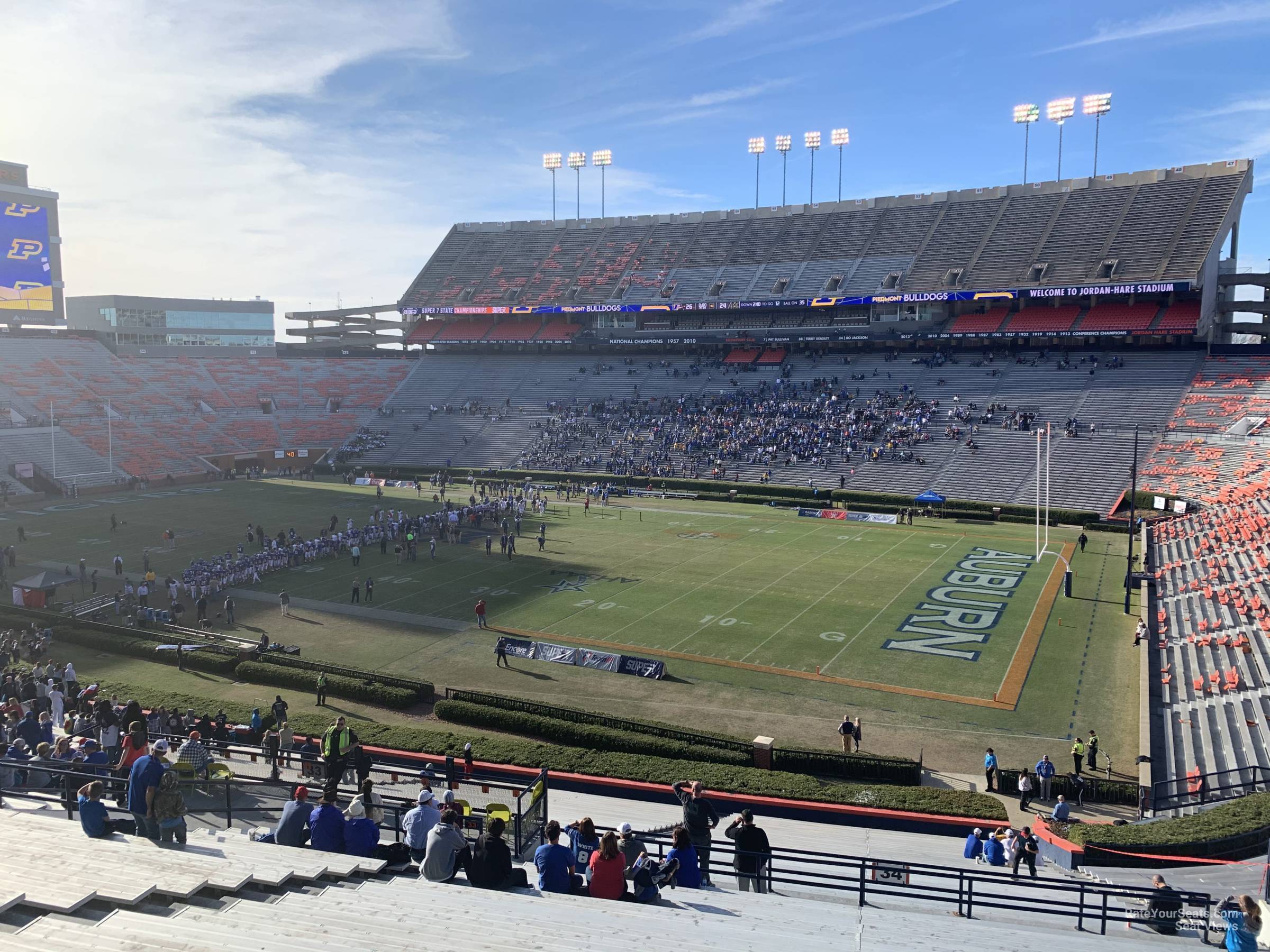 section 34, row 50 seat view  - jordan-hare stadium