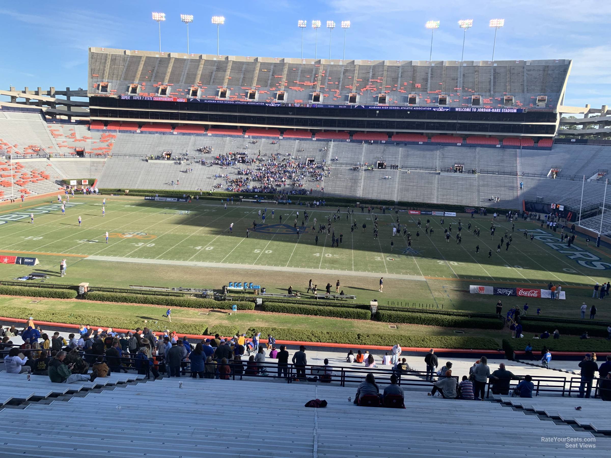 section 7, row 50 seat view  - jordan-hare stadium