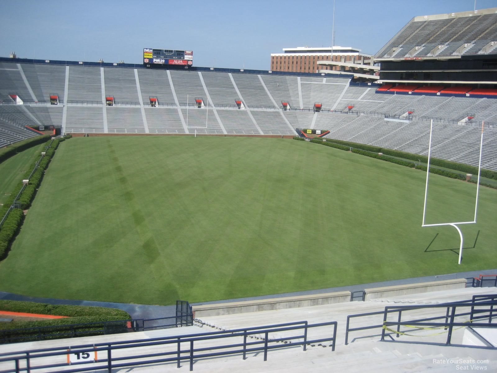 section 15, row 40 seat view  - jordan-hare stadium