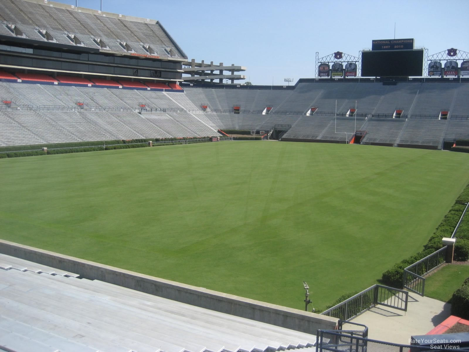 section 44, row 25 seat view  for football - jordan-hare stadium