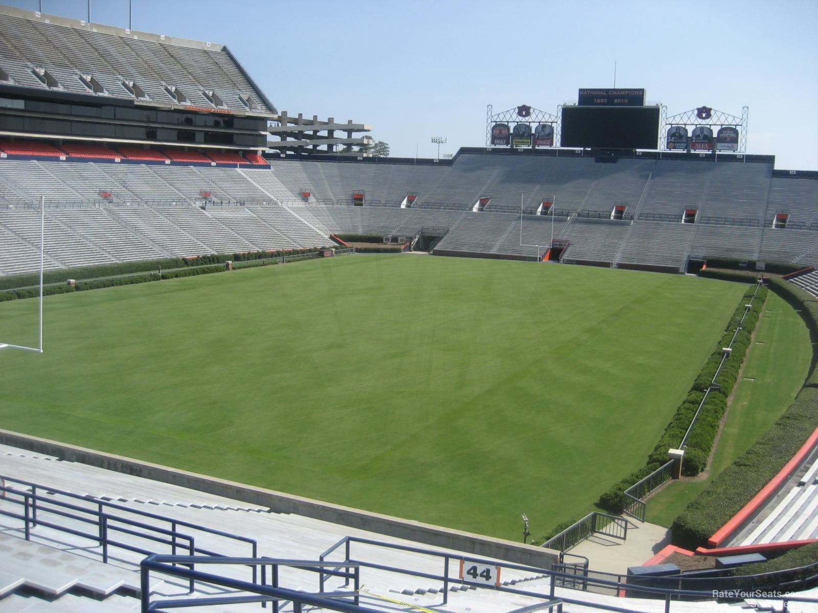 section 44, row 40 seat view  - jordan-hare stadium