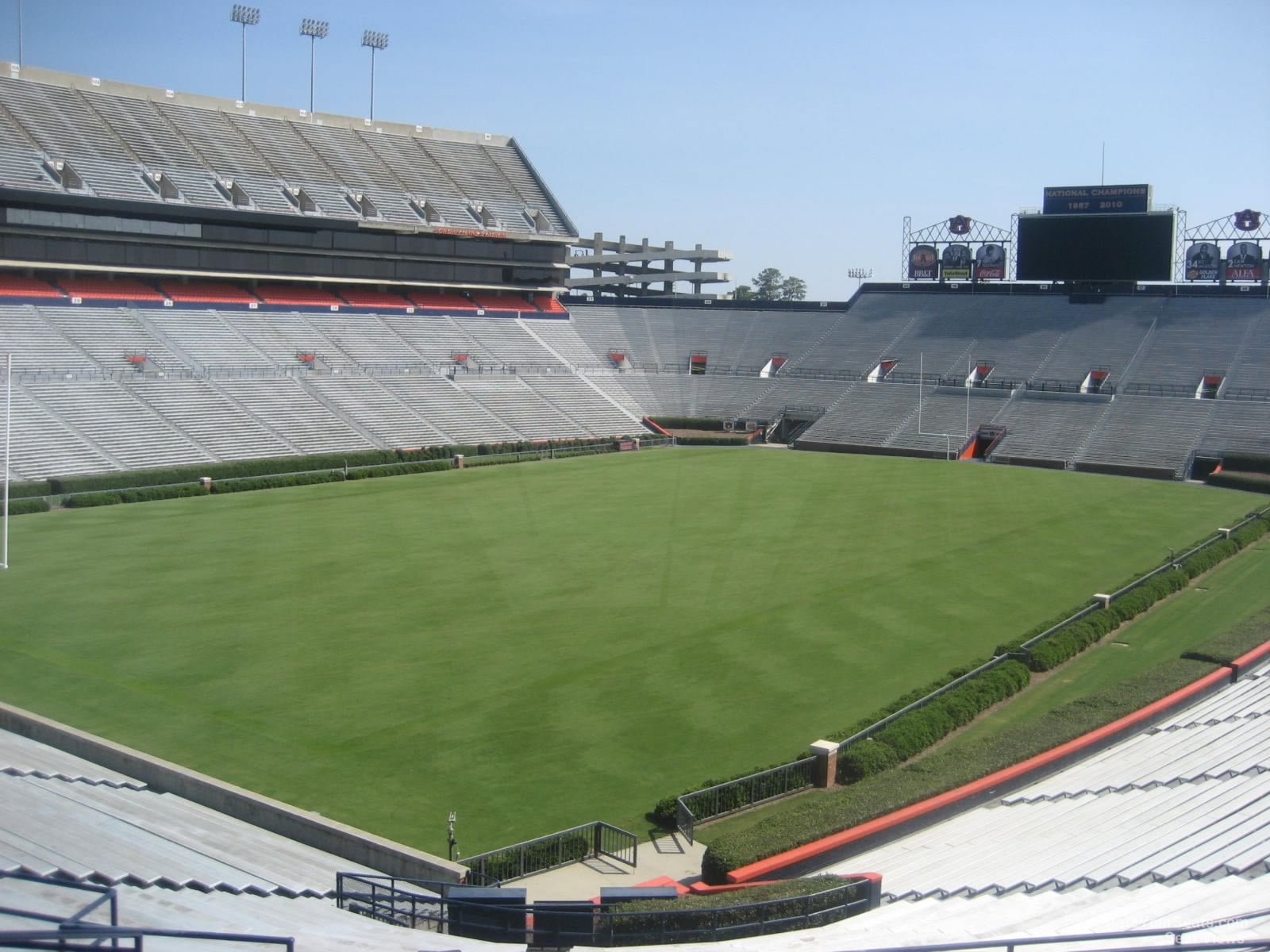 section 45, row 40 seat view  for football - jordan-hare stadium