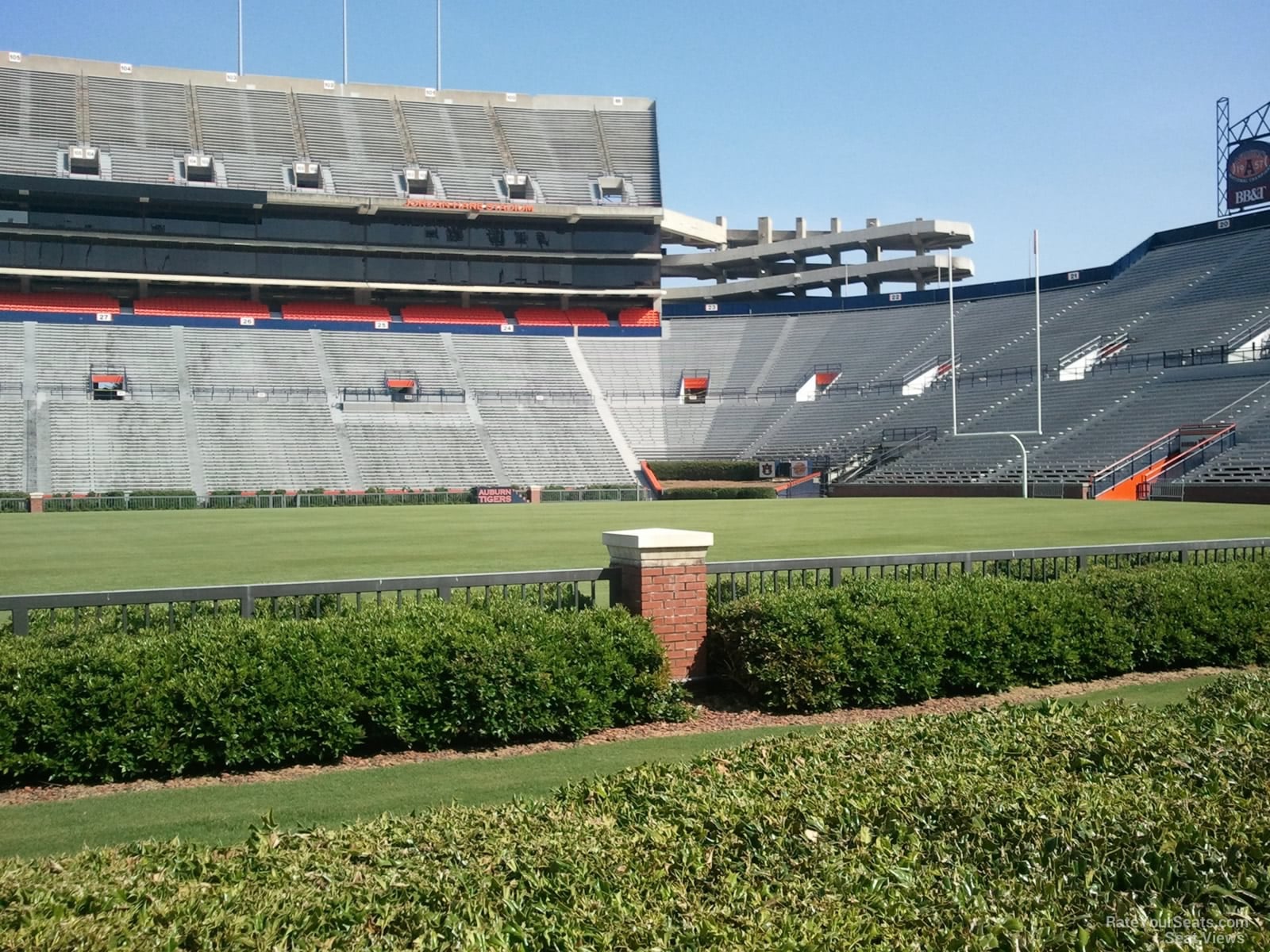 section 7, row 1 seat view  for football - jordan-hare stadium