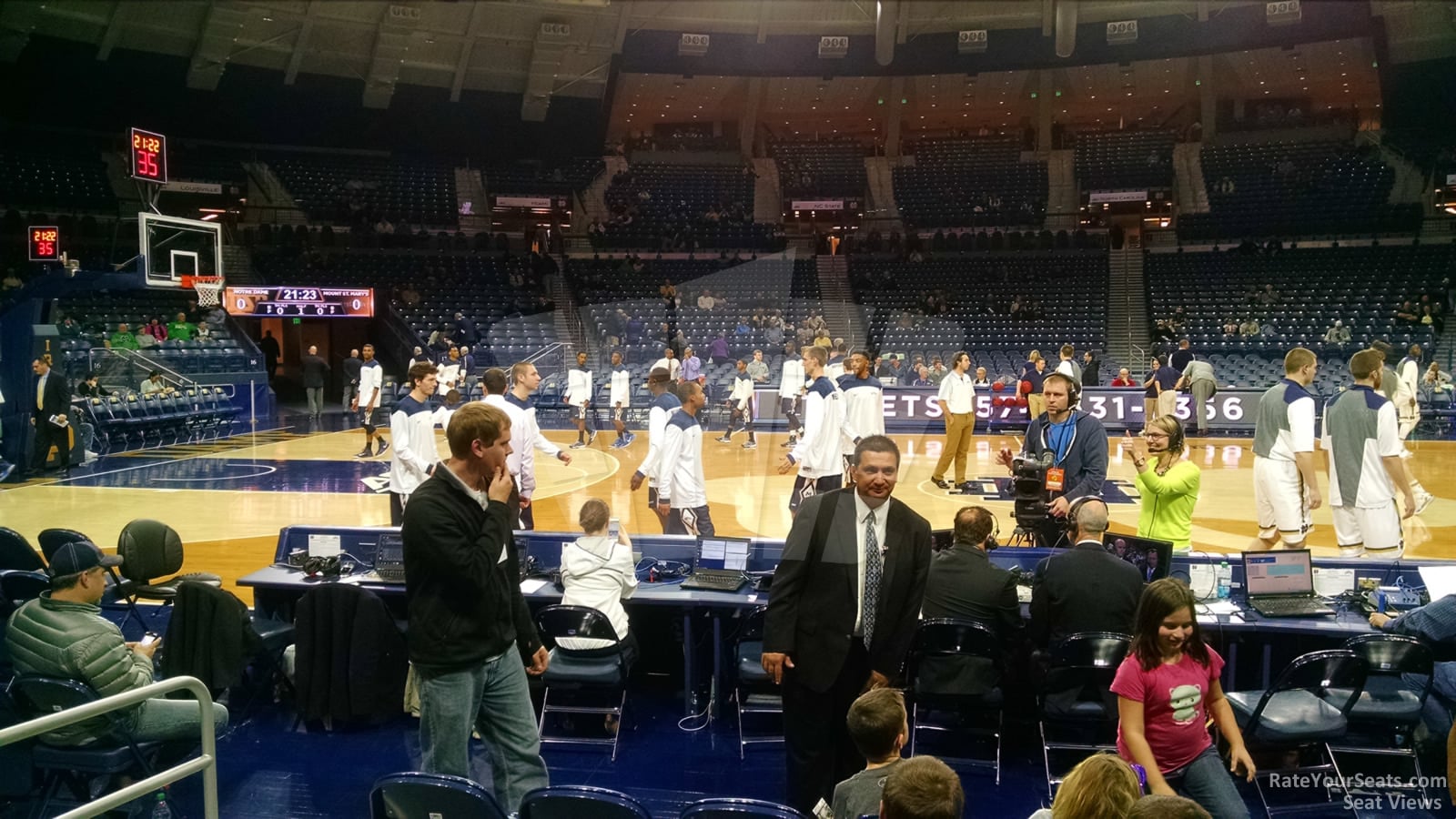 section 10, row g seat view - joyce center