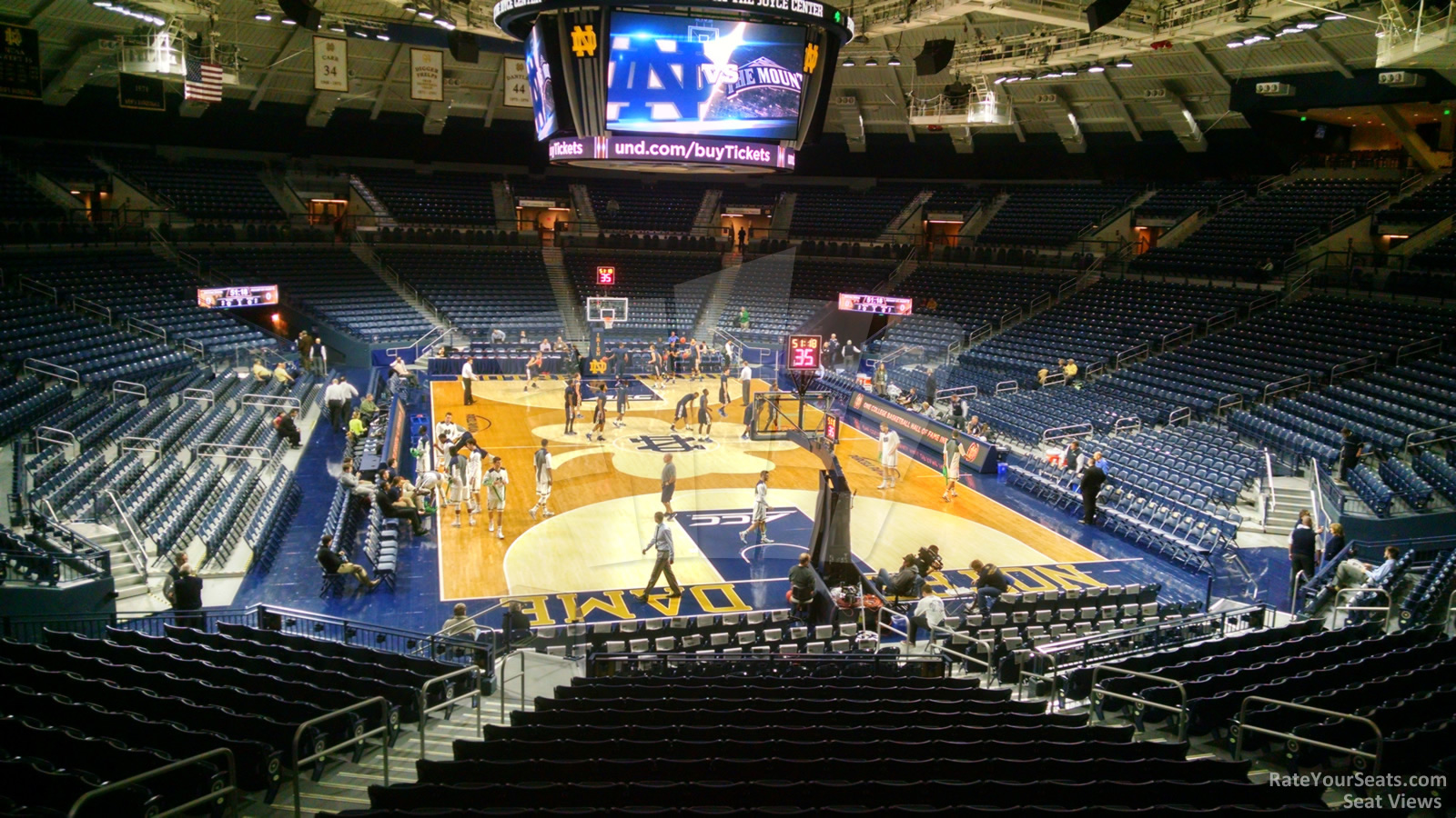 section 106, row 3 seat view  - joyce center