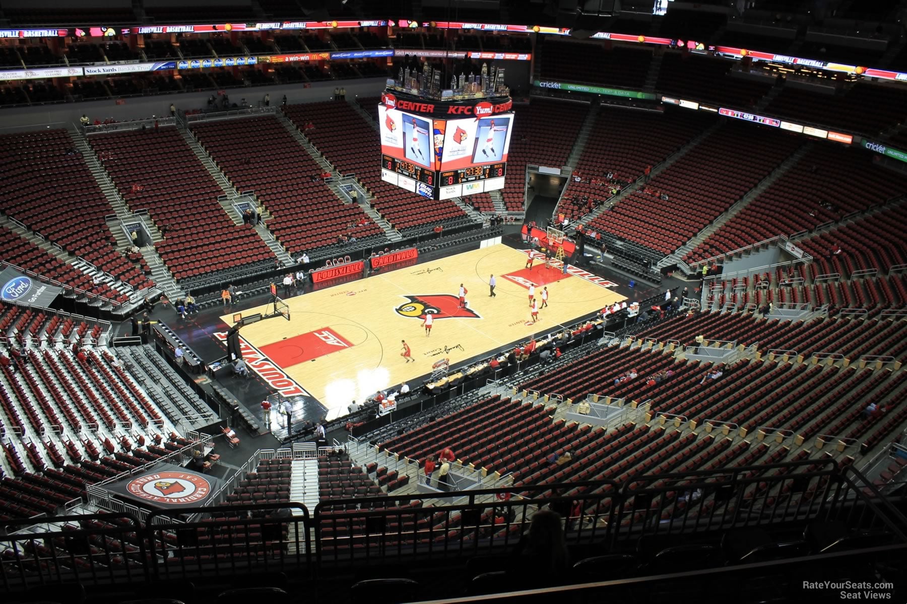 section 326, row j seat view  for basketball - kfc yum! center