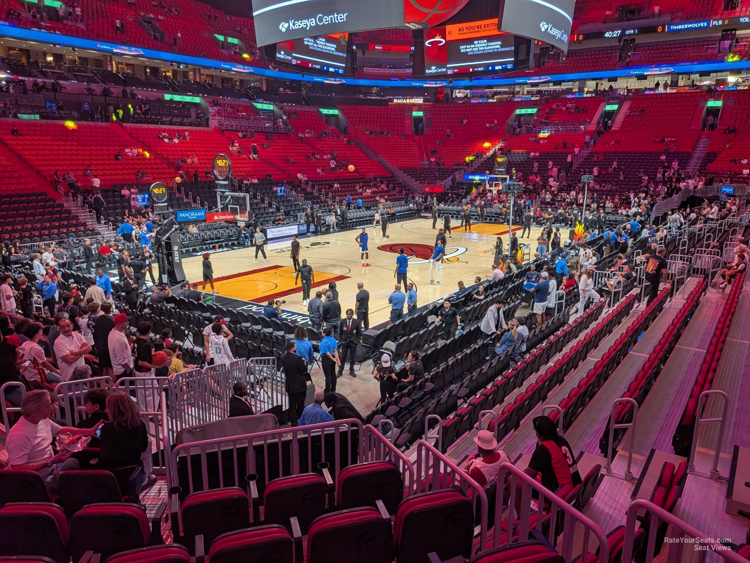 section 110, row 14 seat view  for basketball - kaseya center