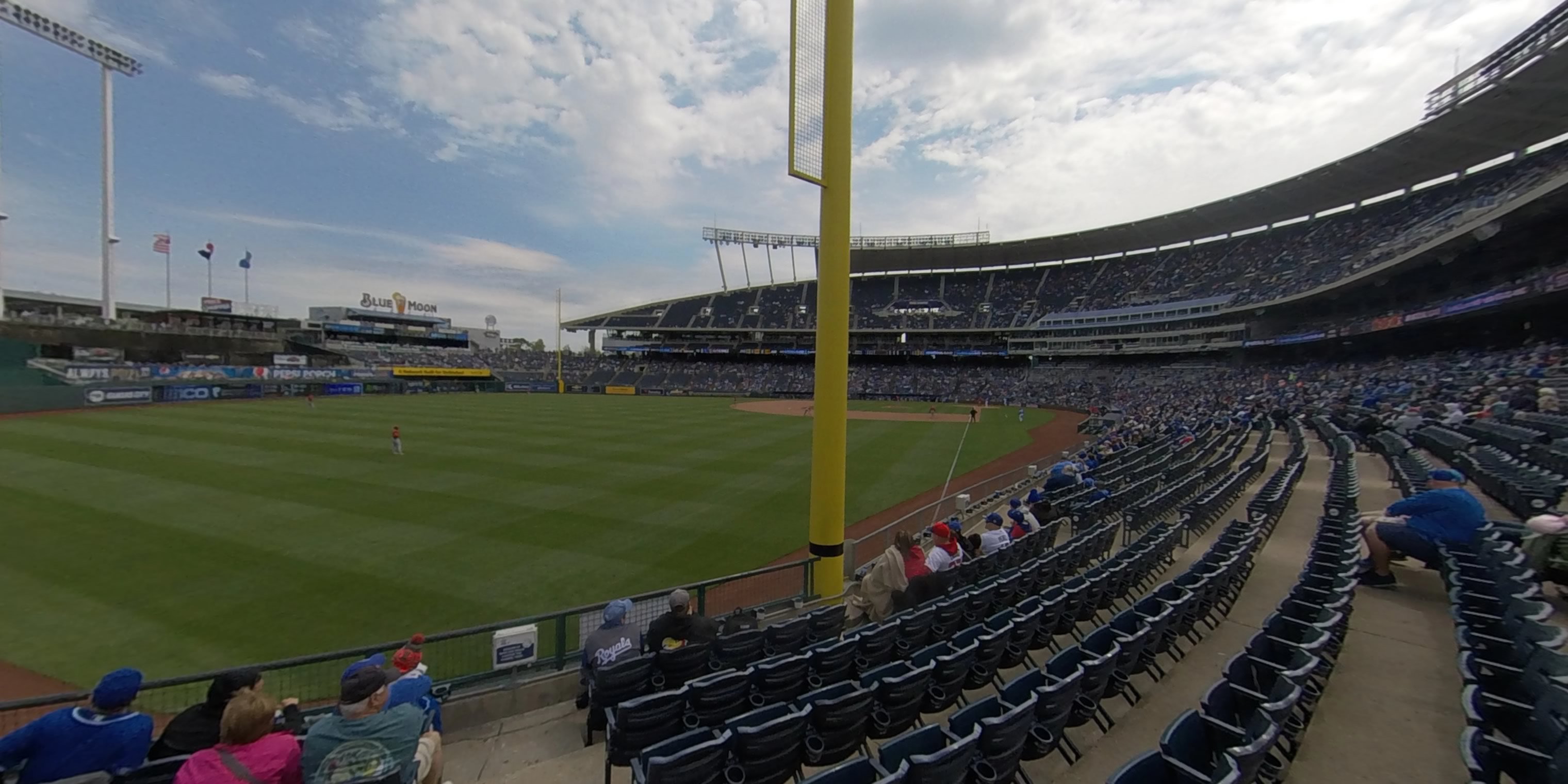 section 107 panoramic seat view  - kauffman stadium