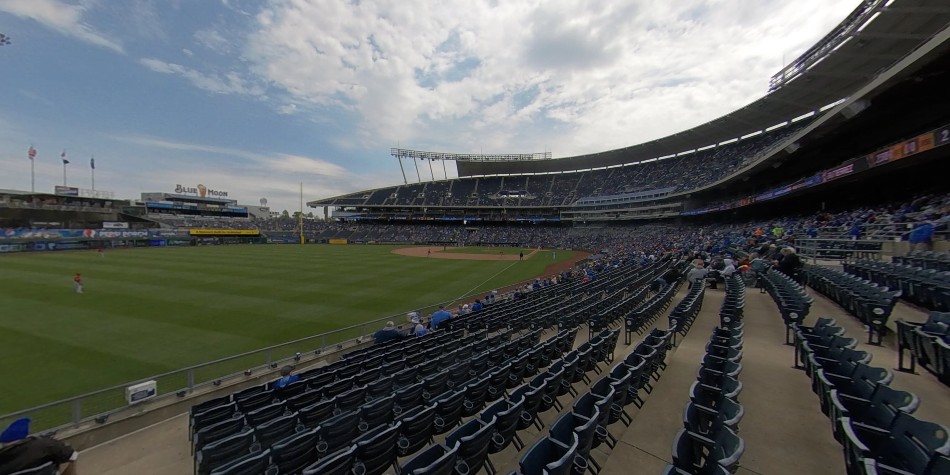 section 108 panoramic seat view - kauffman stadium
