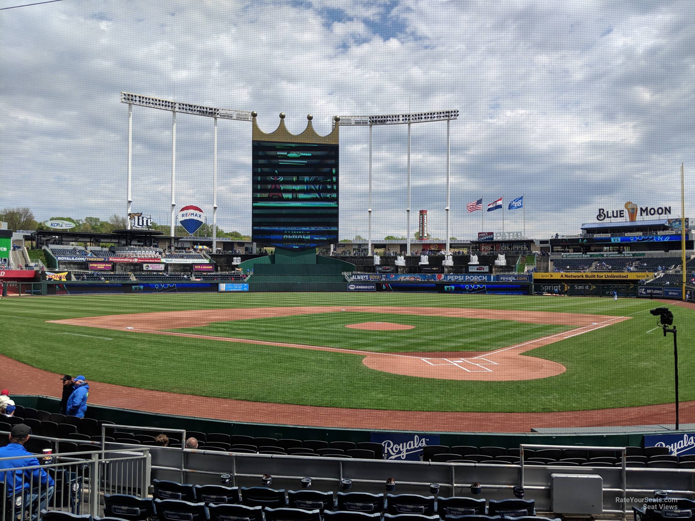 section 126, row k seat view  - kauffman stadium