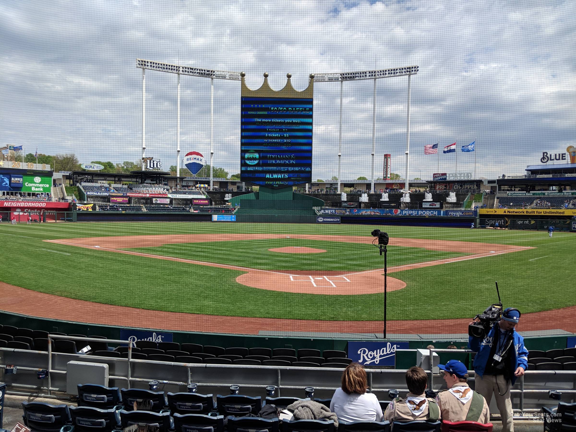 section 127, row k seat view  - kauffman stadium