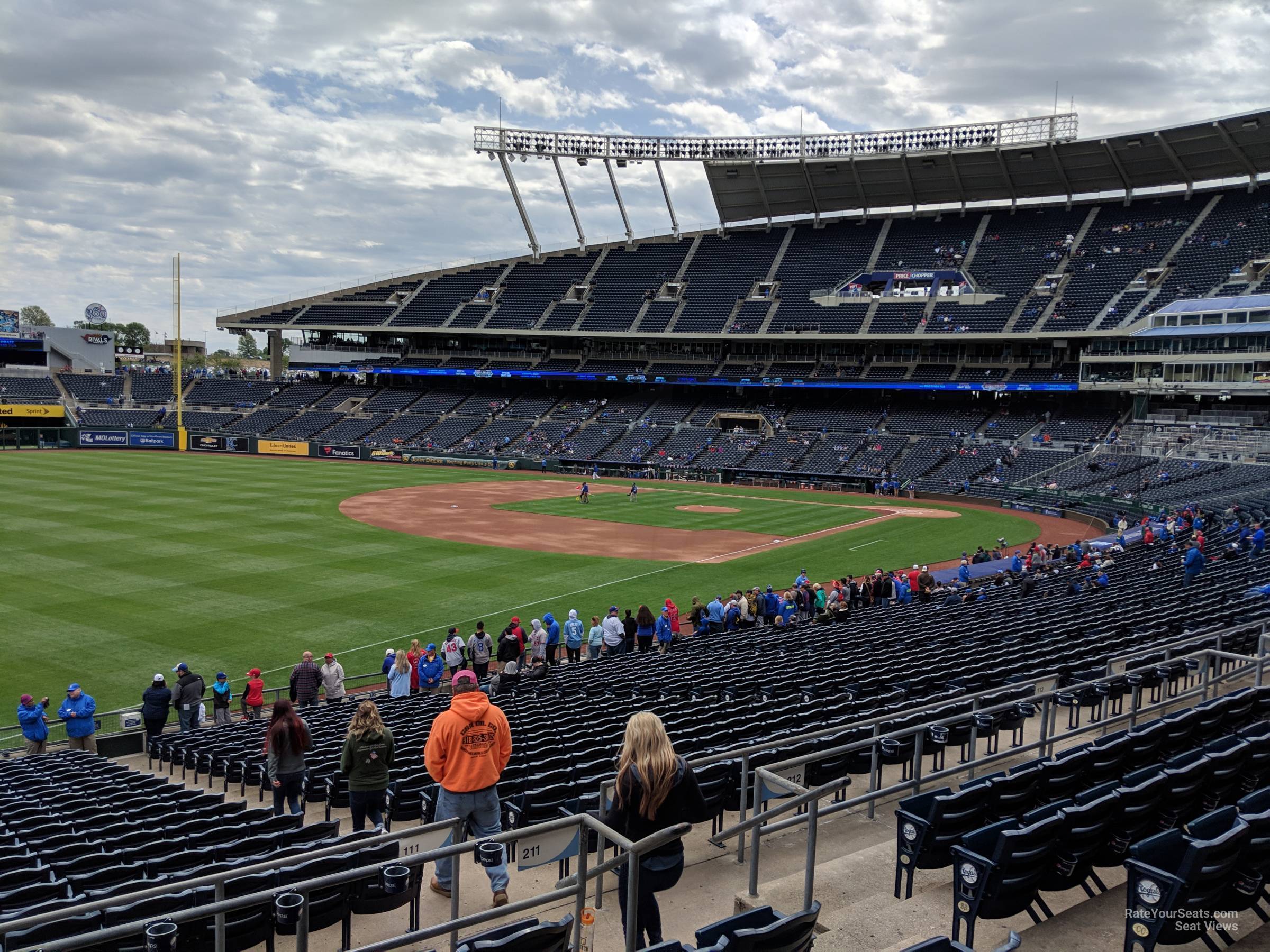 section 211, row ff seat view  - kauffman stadium