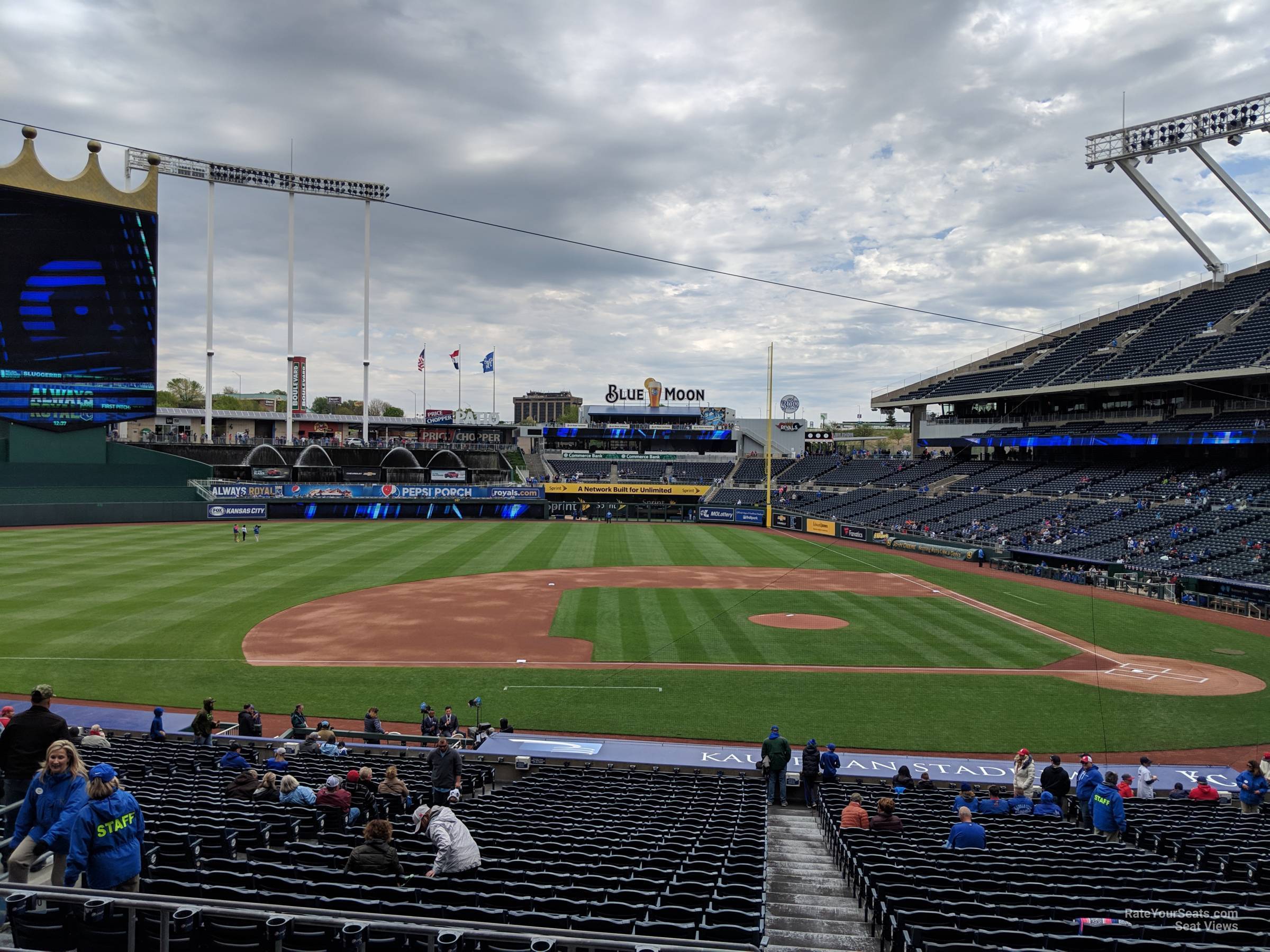 section 221, row ff seat view  - kauffman stadium
