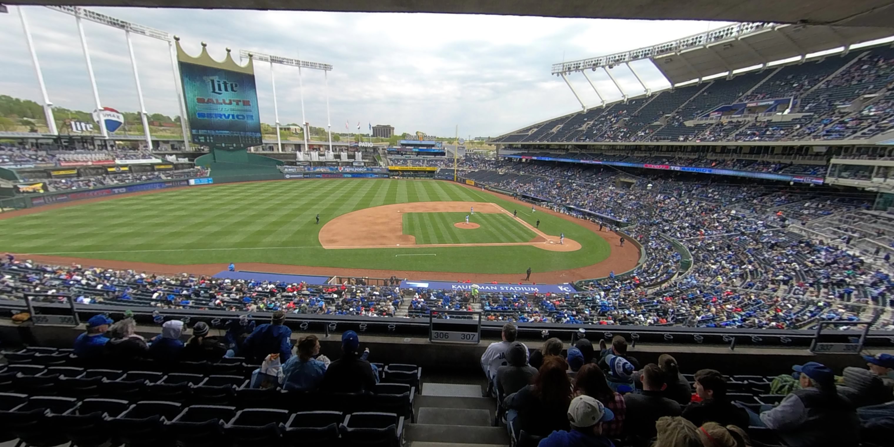 section 306 panoramic seat view  - kauffman stadium
