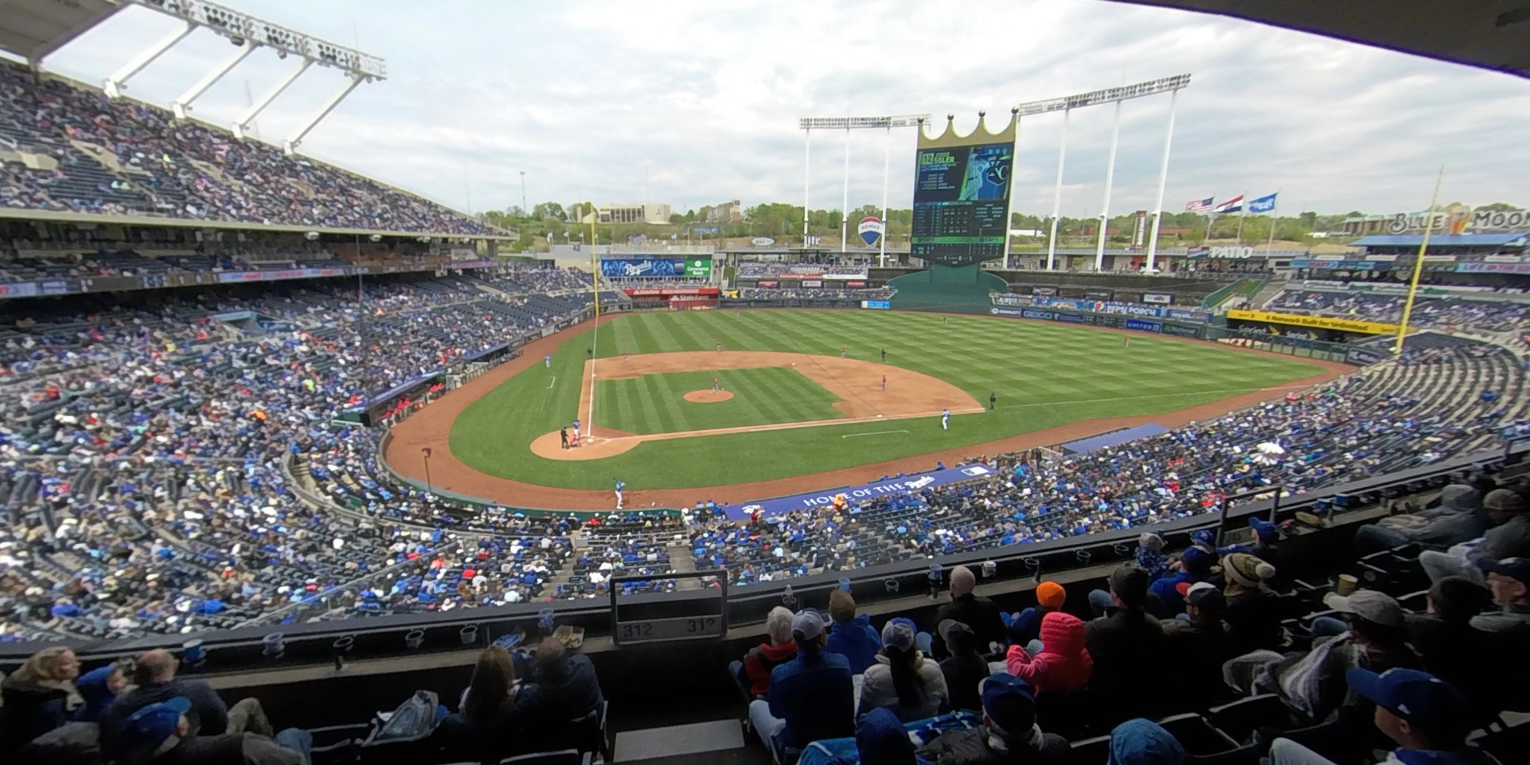 section 312 panoramic seat view  - kauffman stadium