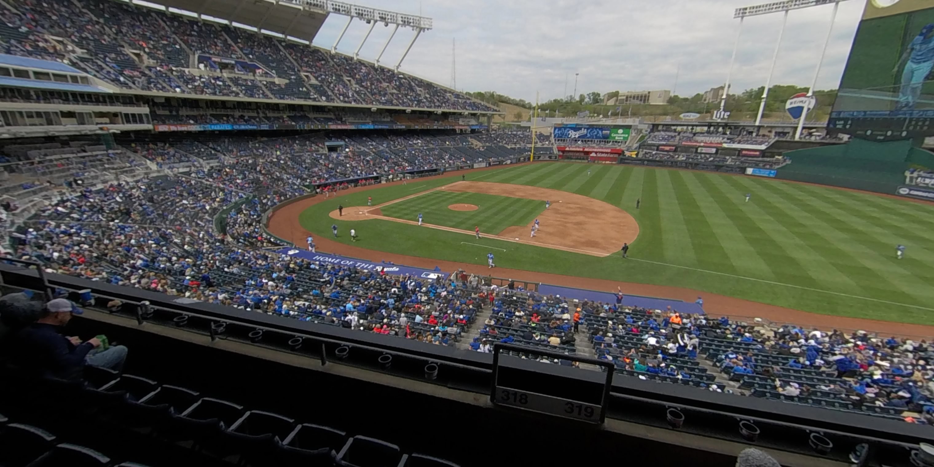 section 318 panoramic seat view  - kauffman stadium