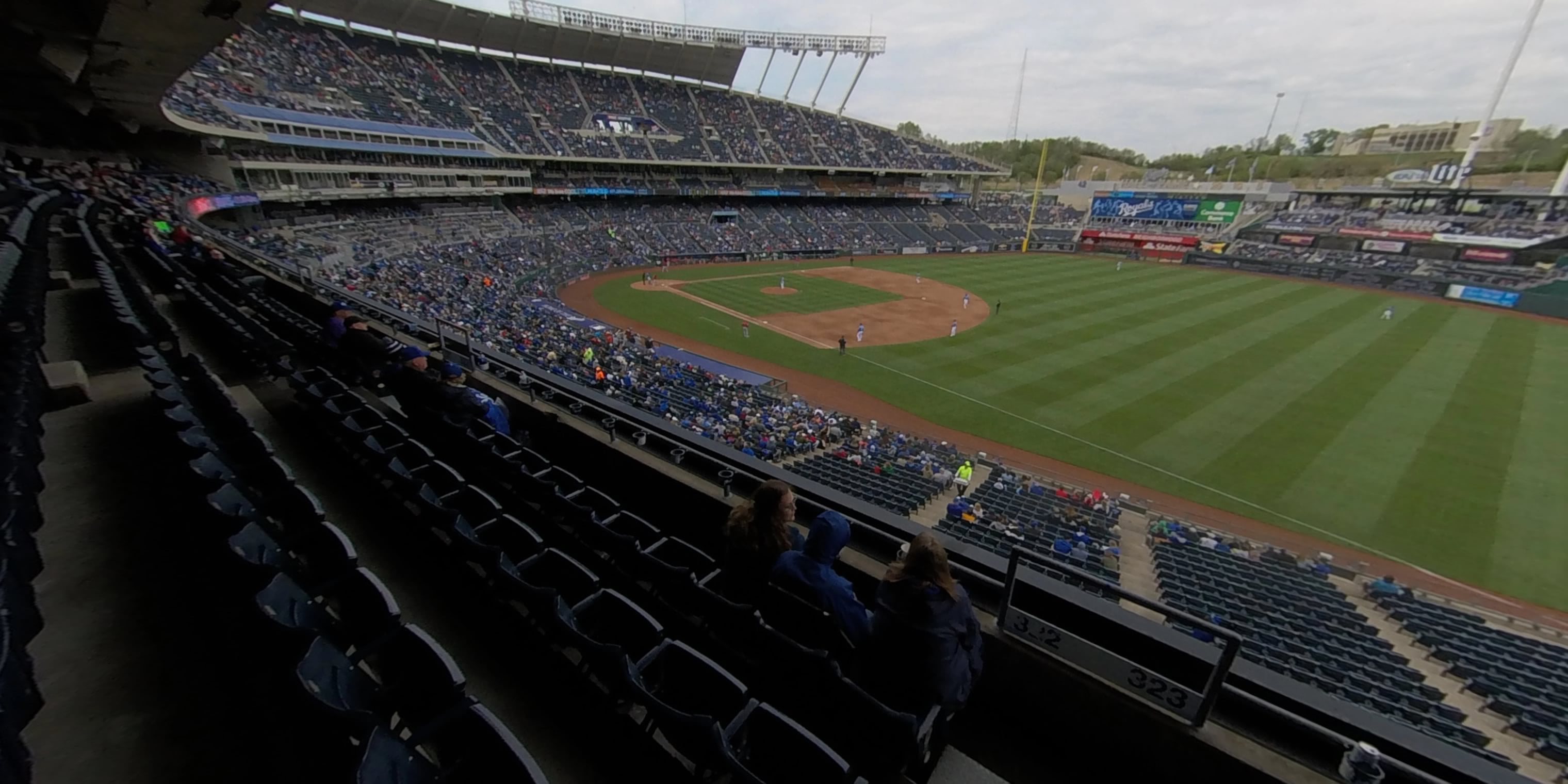 section 322 panoramic seat view - kauffman stadium