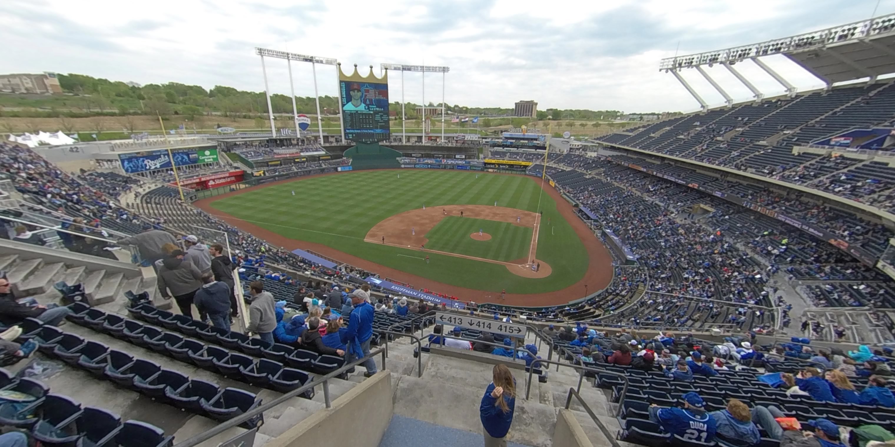 section 413 panoramic seat view  - kauffman stadium