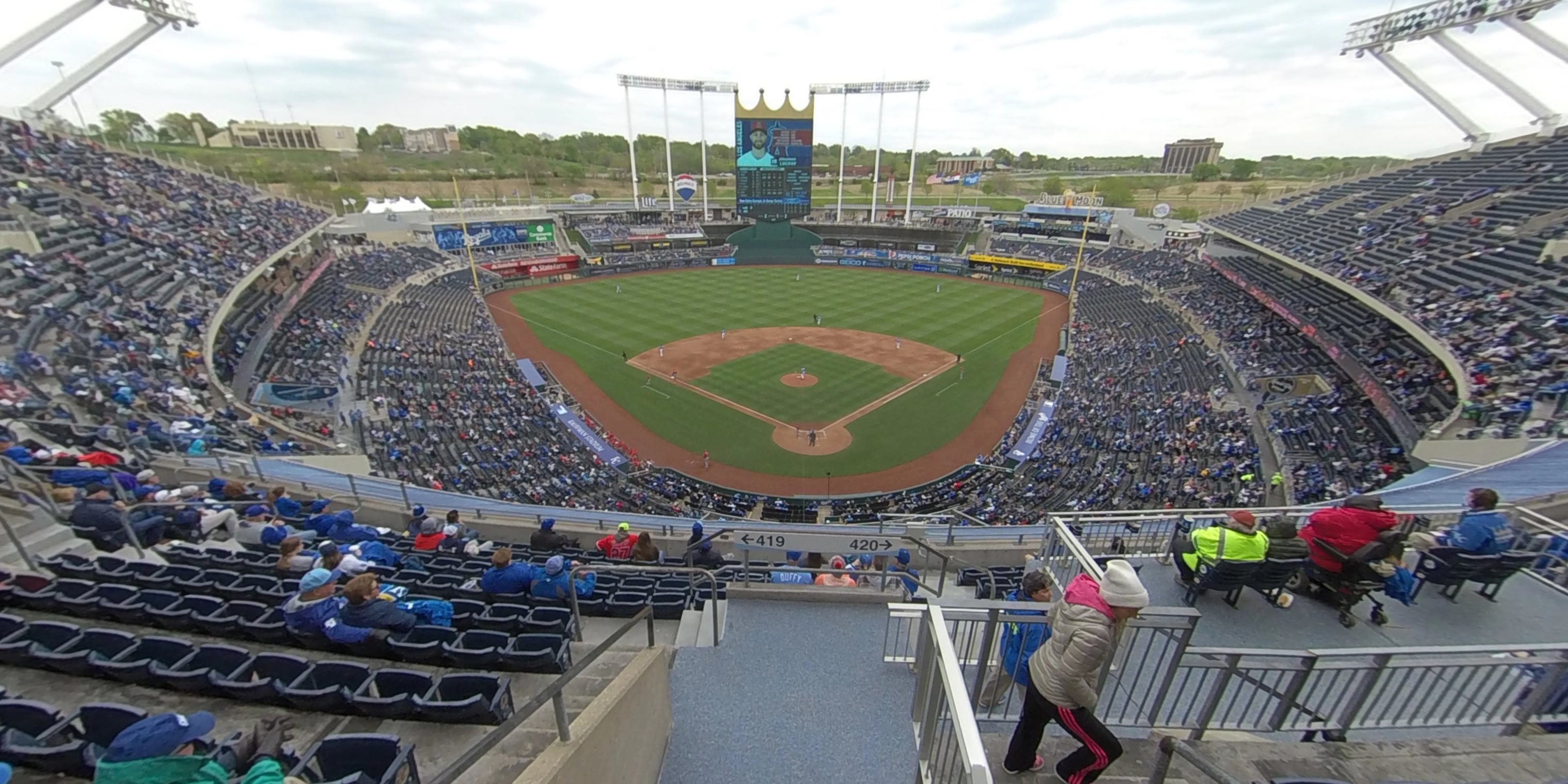 section 419 panoramic seat view  - kauffman stadium