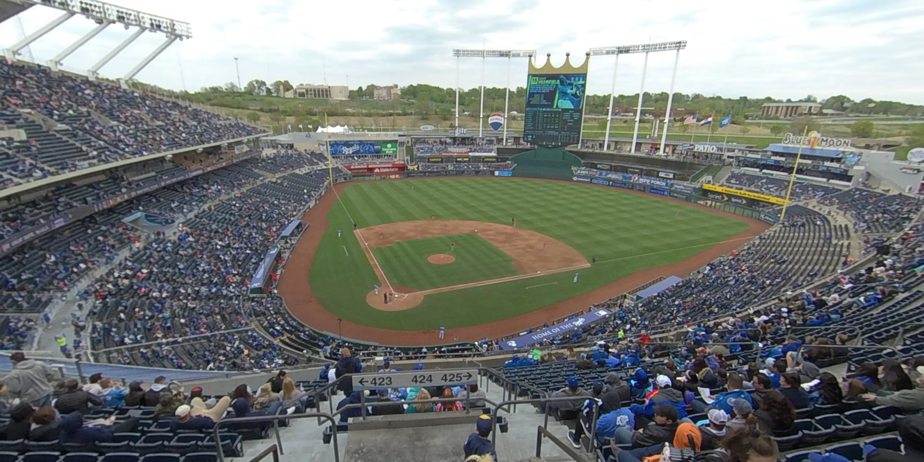 section 423 panoramic seat view  - kauffman stadium