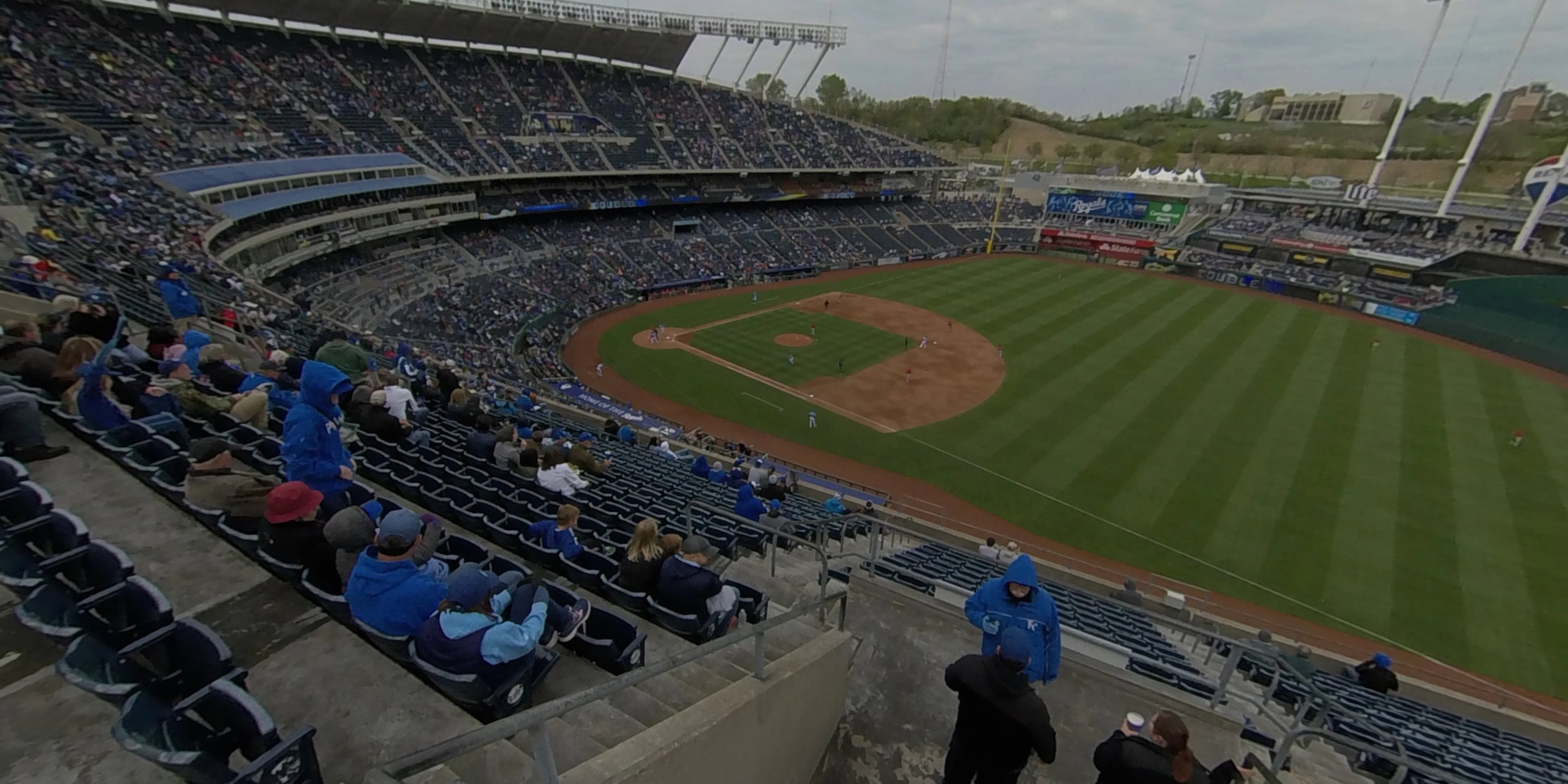 section 433 panoramic seat view - kauffman stadium