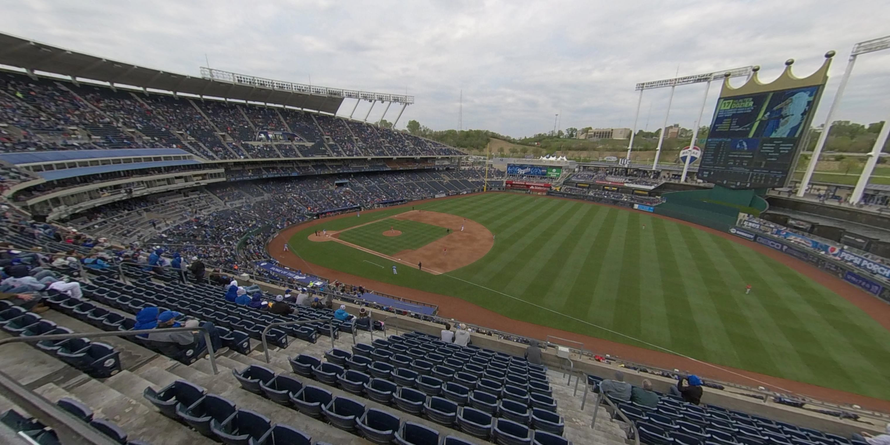 section 435 panoramic seat view - kauffman stadium