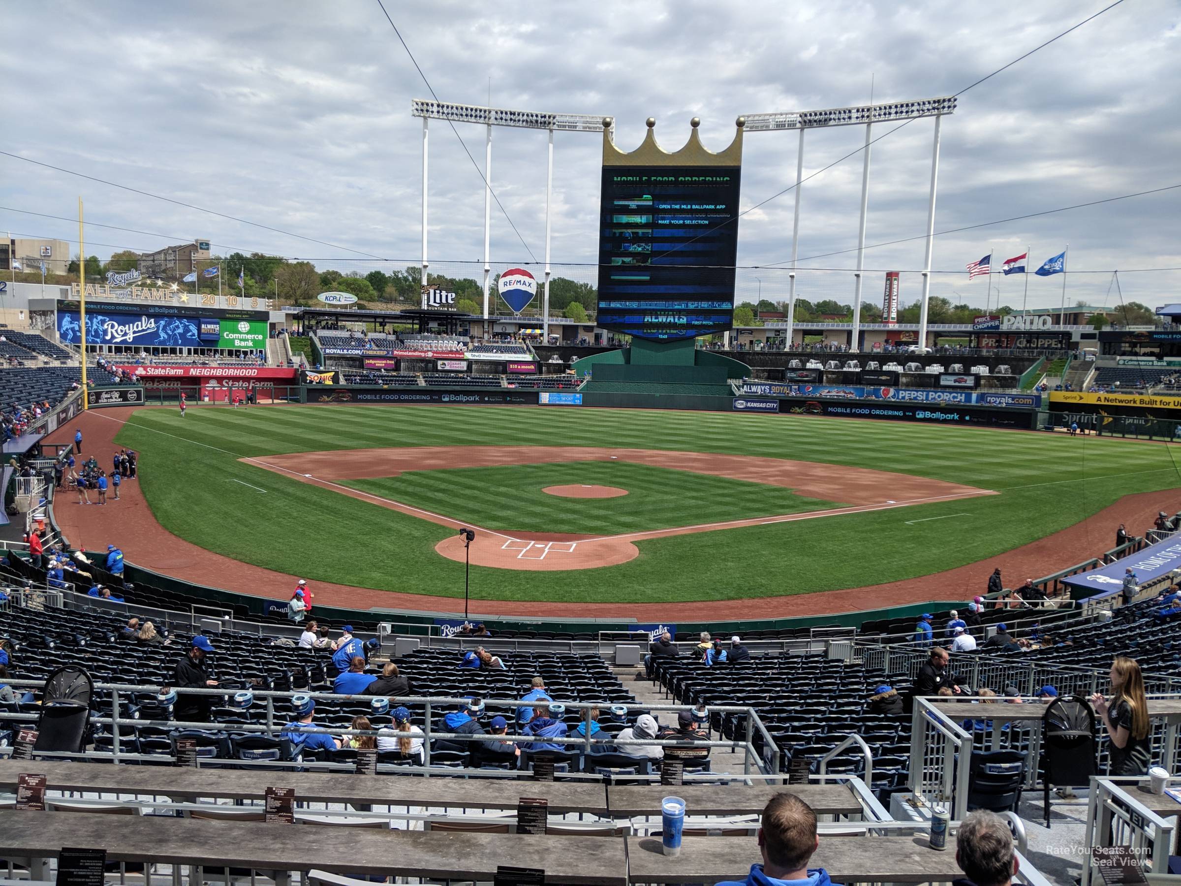 diamond box d seat view  - kauffman stadium