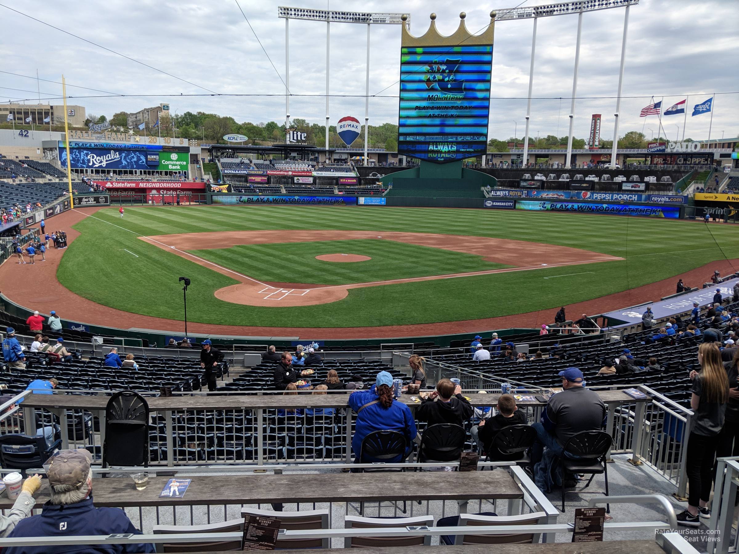 diamond box e seat view  - kauffman stadium