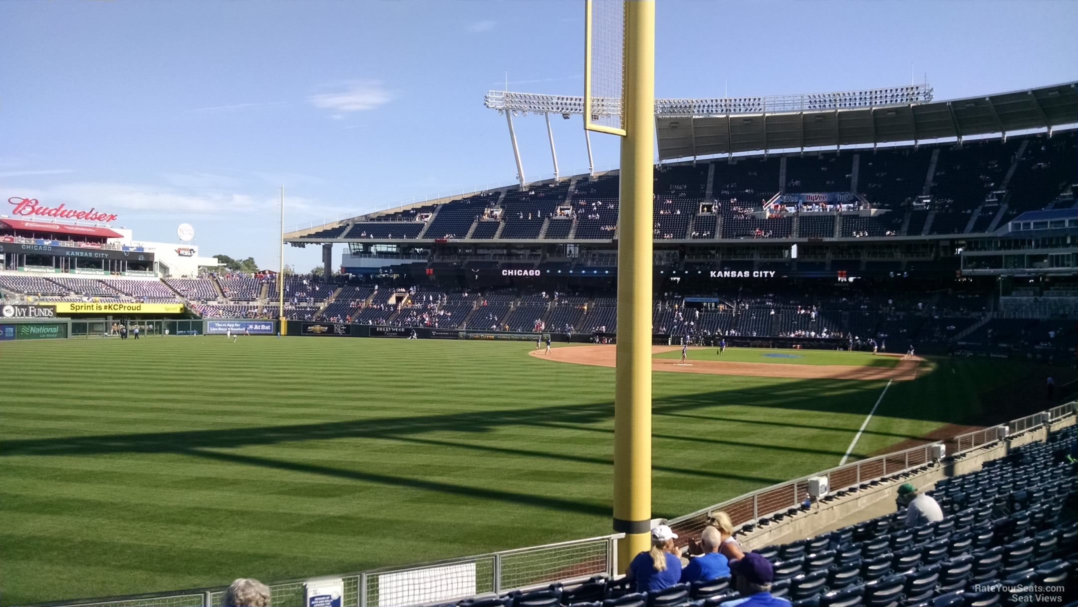 section 107, row s seat view  - kauffman stadium