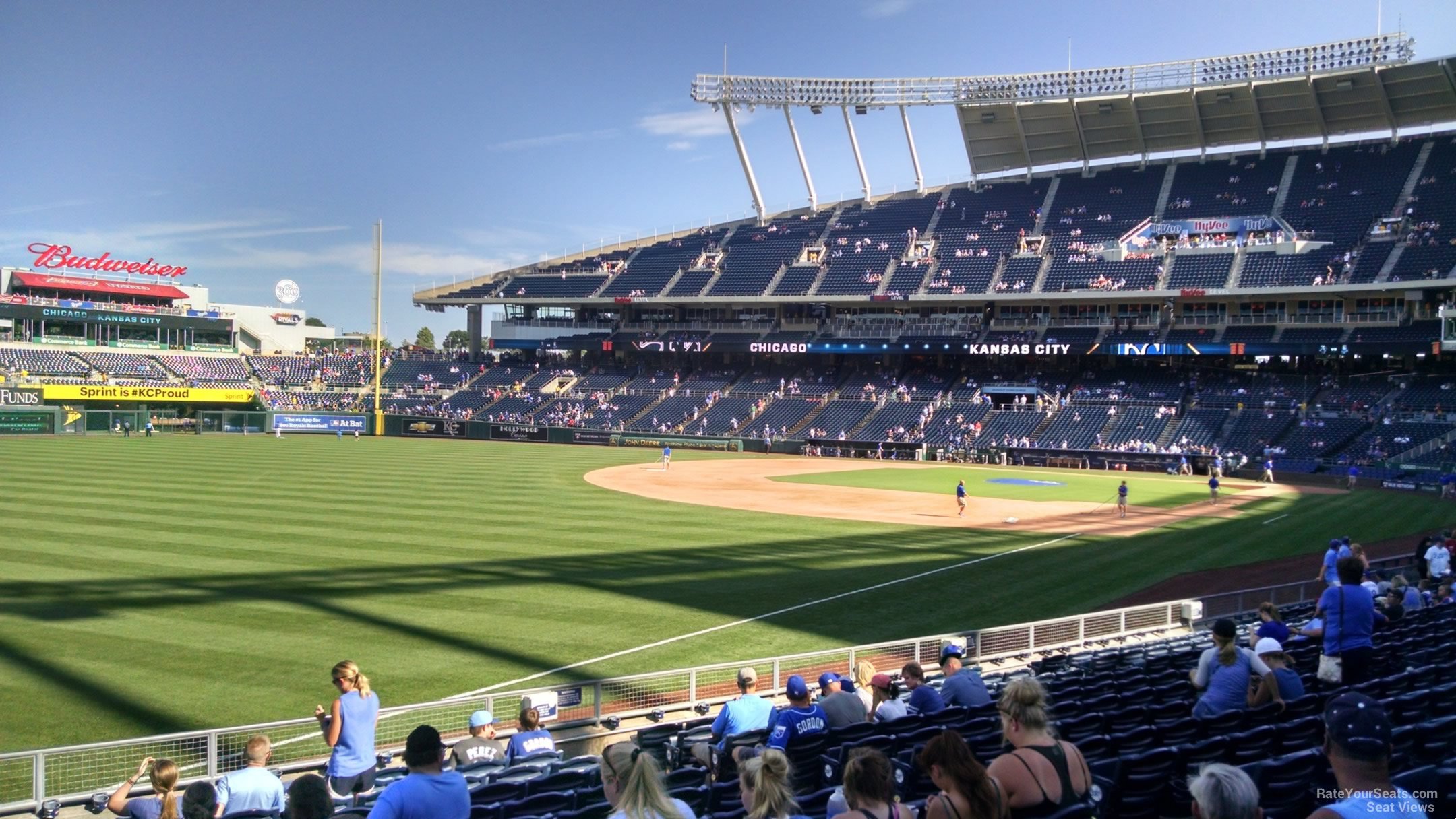 section 111, row s seat view  - kauffman stadium