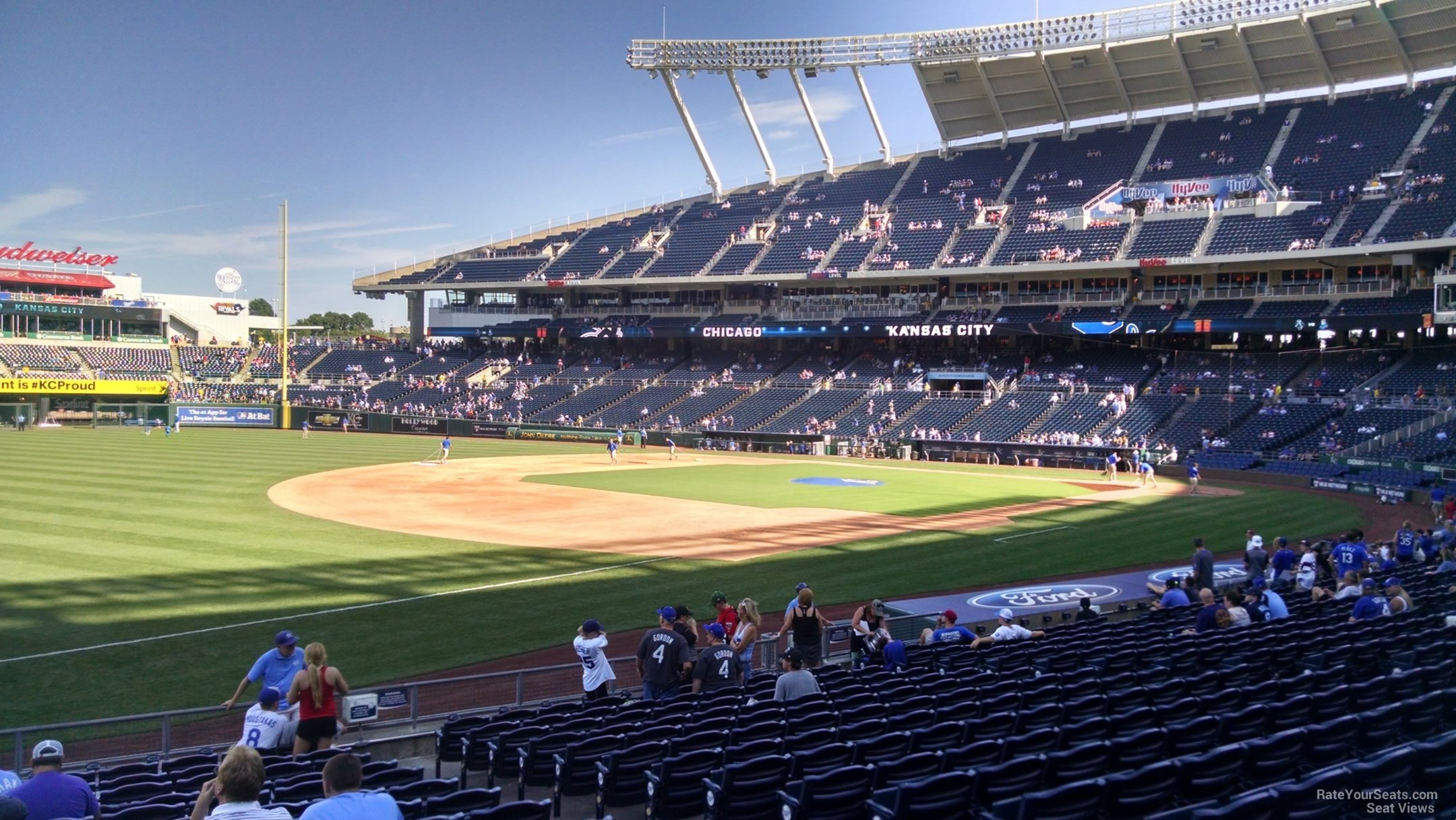 section 114, row s seat view  - kauffman stadium