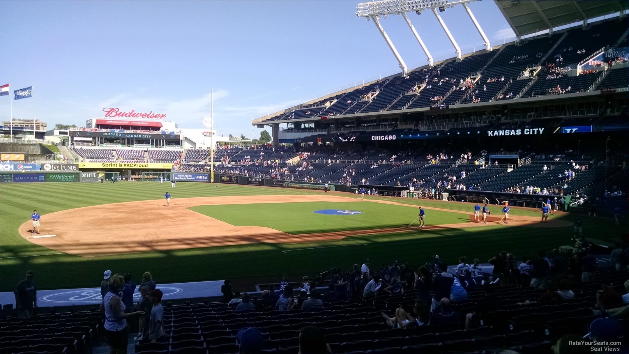 section 118, row s seat view  - kauffman stadium