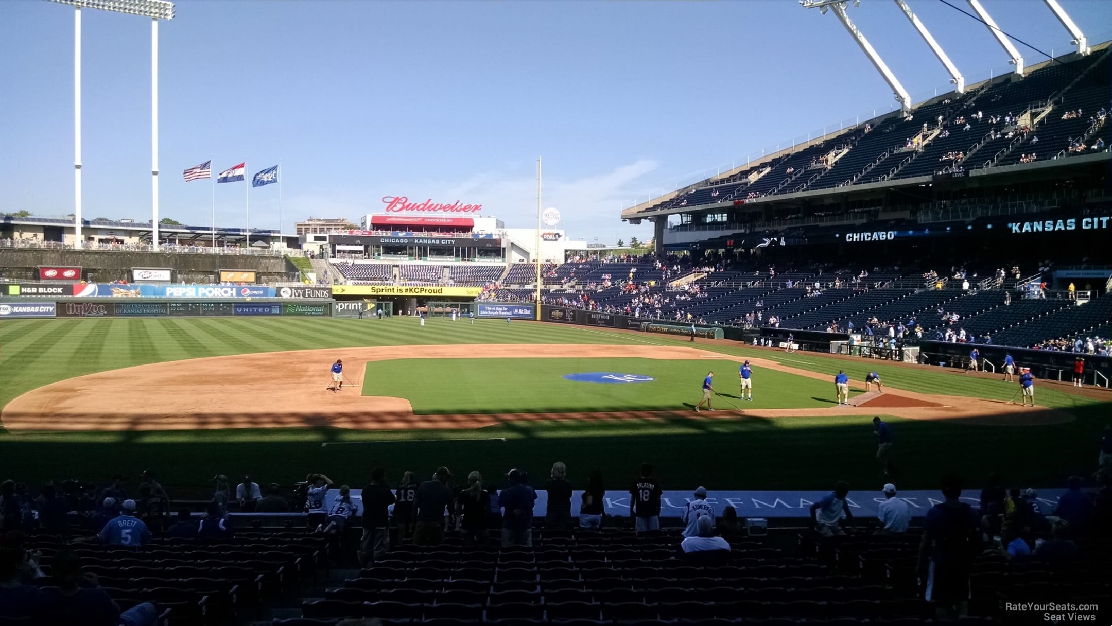 section 120, row s seat view  - kauffman stadium
