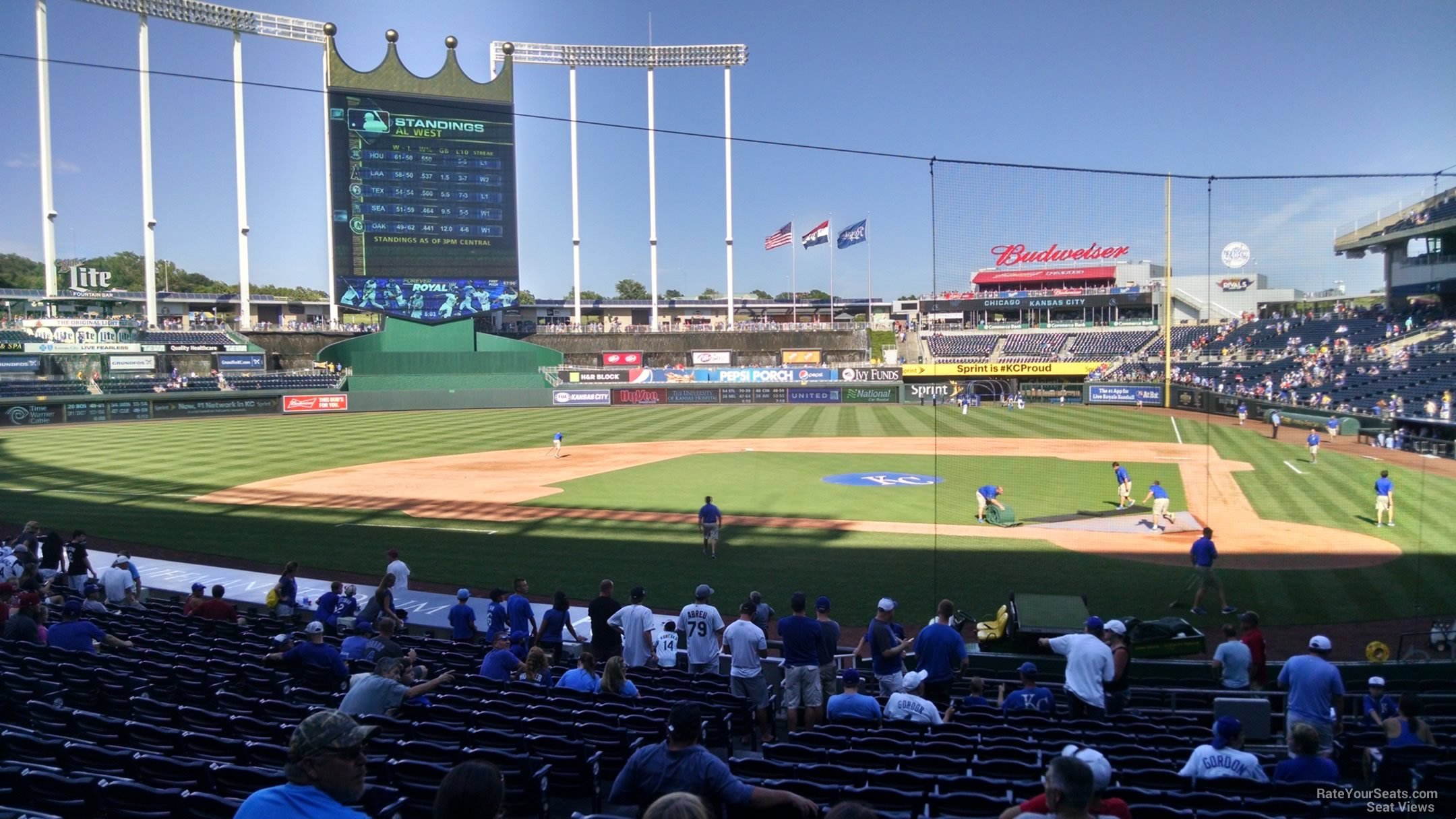 section 124, row s seat view  - kauffman stadium