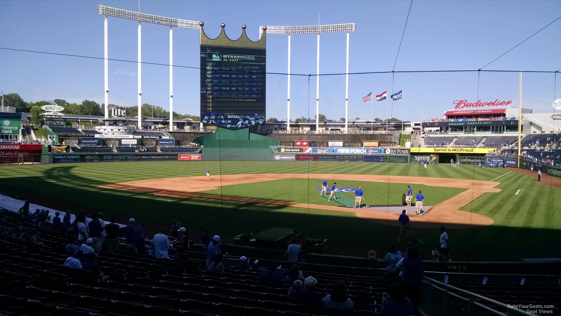 section 125, row s seat view  - kauffman stadium