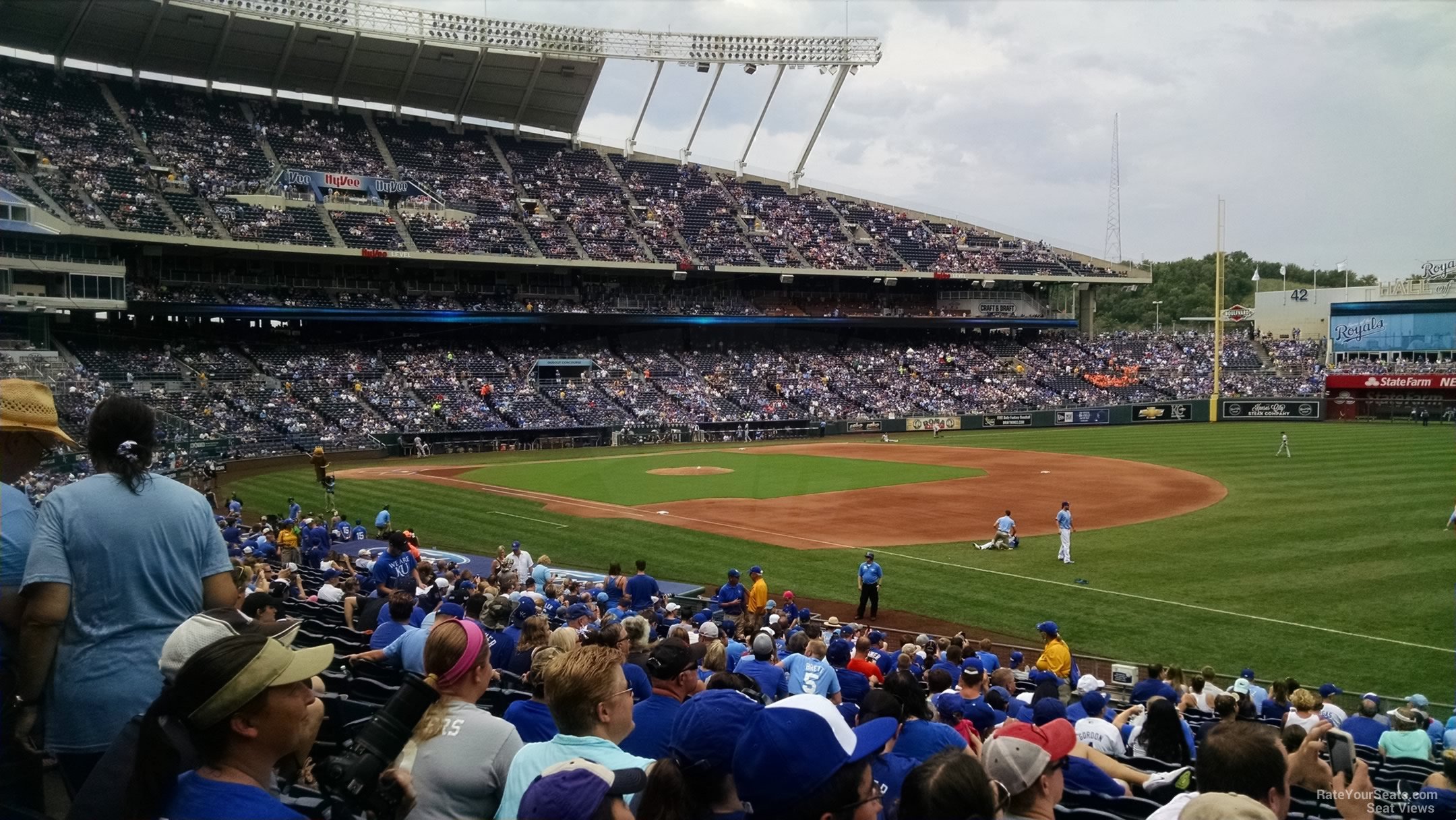 section 141, row v seat view  - kauffman stadium