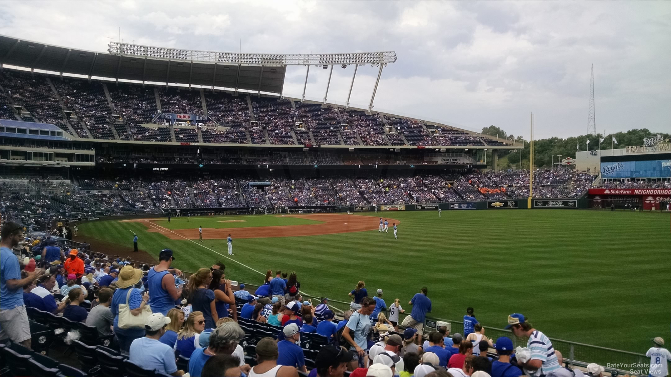 section 146, row v seat view  - kauffman stadium