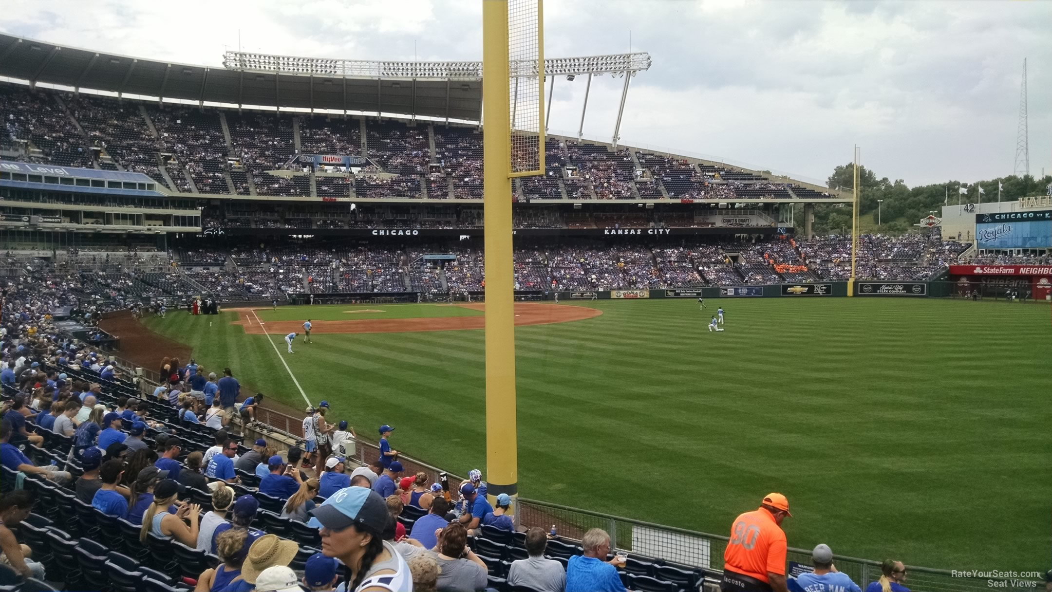 section 148, row v seat view  - kauffman stadium