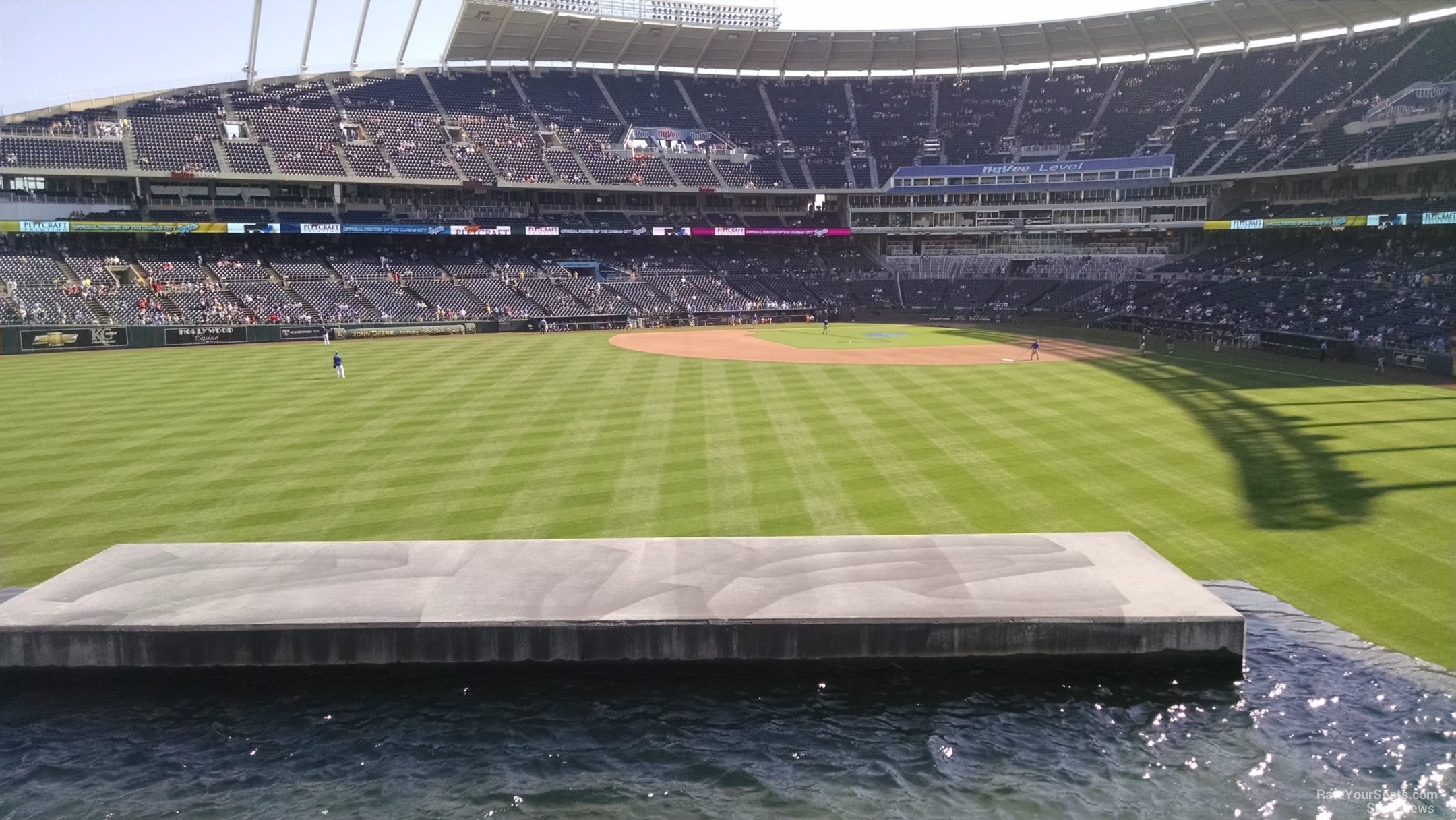 section 201, row a seat view  - kauffman stadium