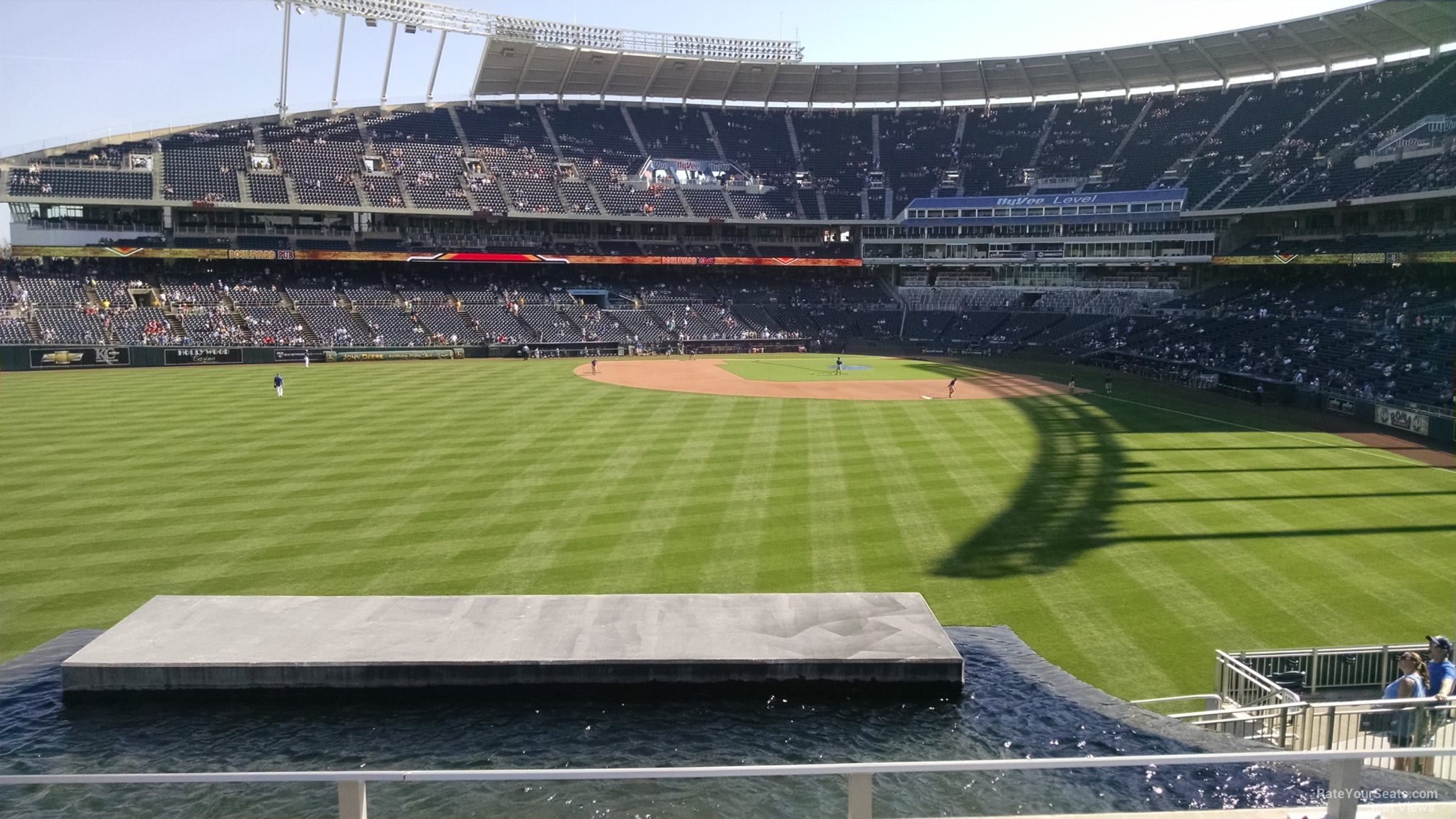 section 203, row c seat view  - kauffman stadium