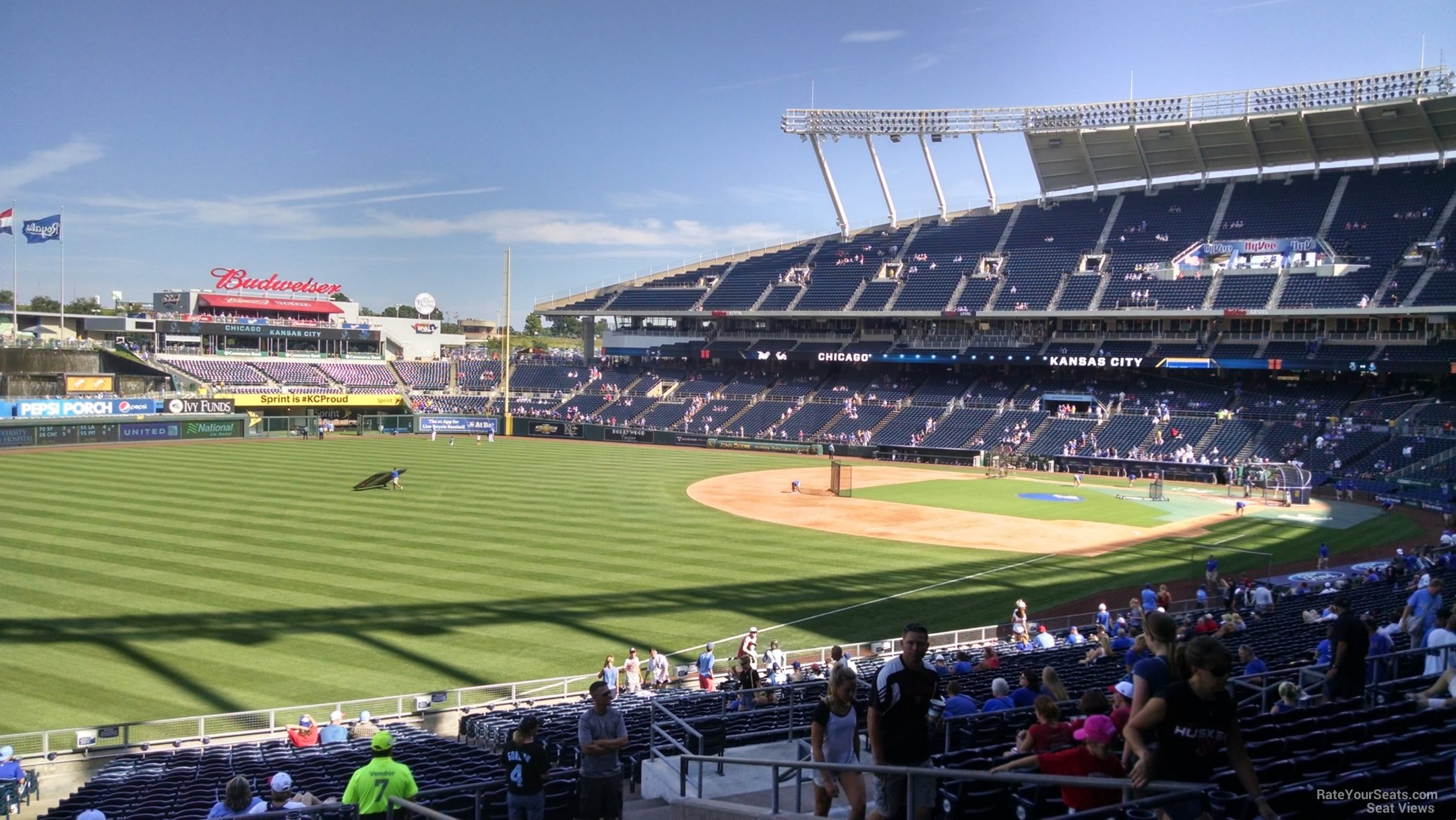 section 210, row nn seat view  - kauffman stadium