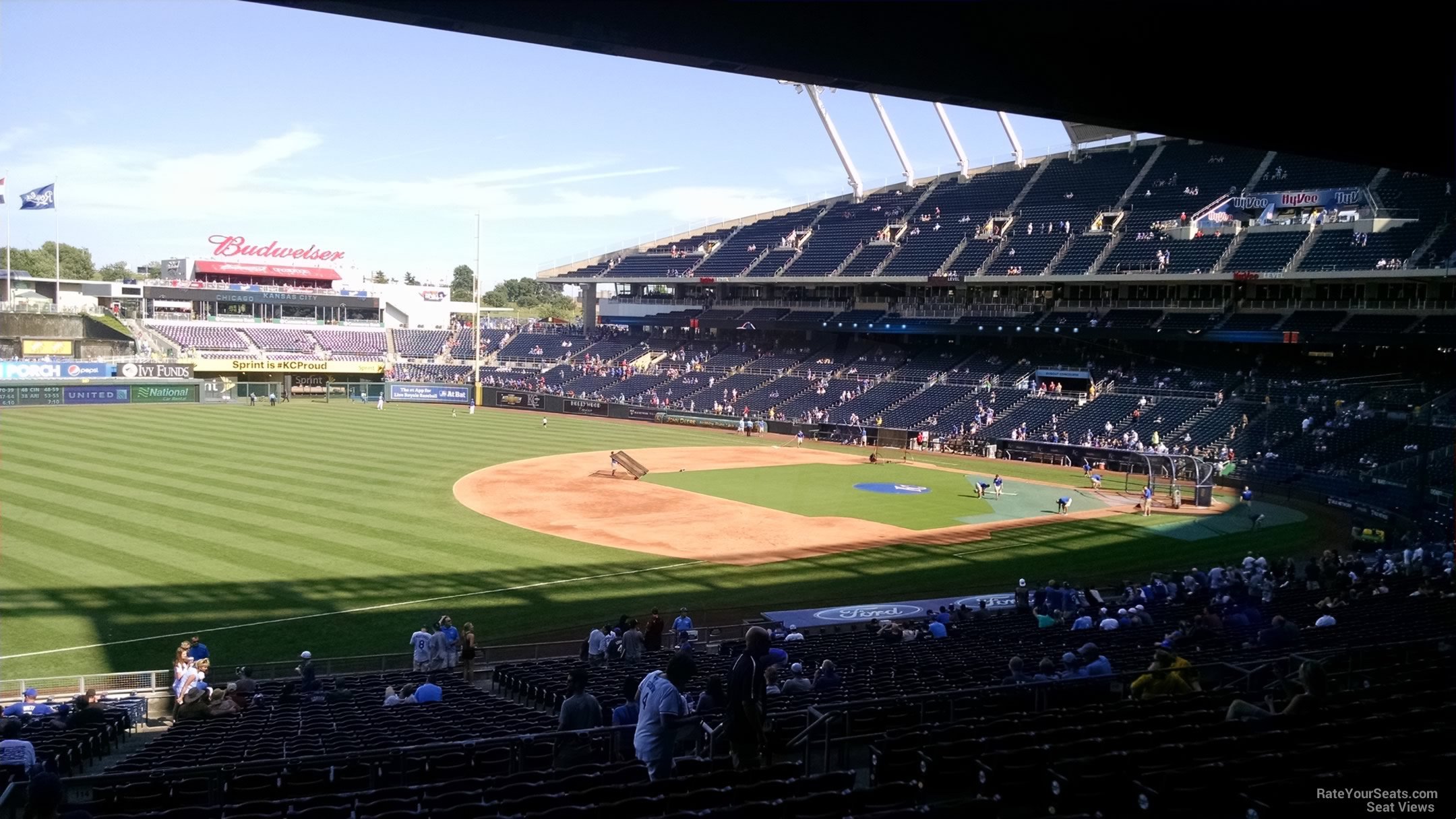 section 214, row nn seat view  - kauffman stadium