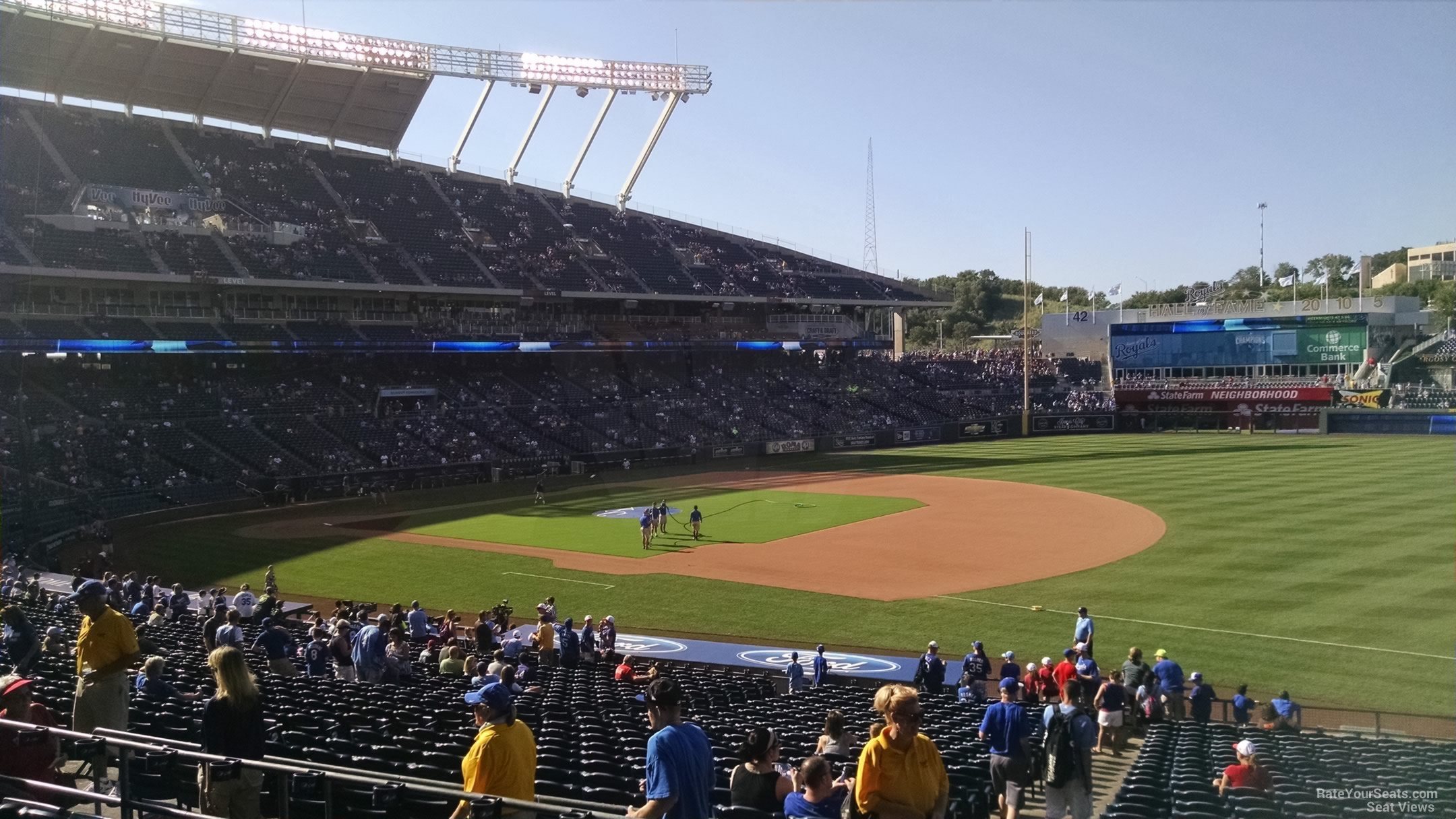 section 240, row ee seat view  - kauffman stadium