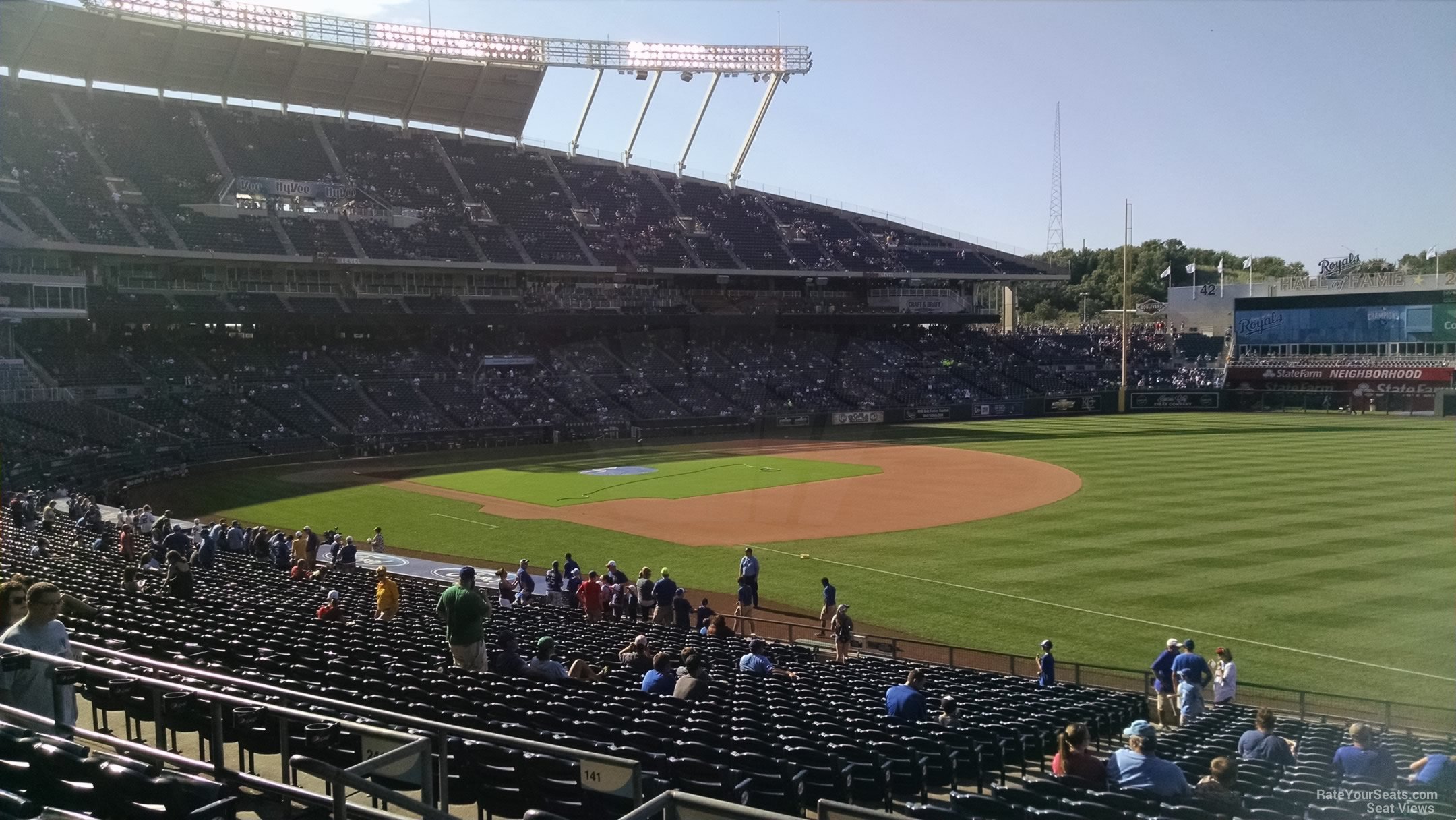 section 242, row ee seat view  - kauffman stadium
