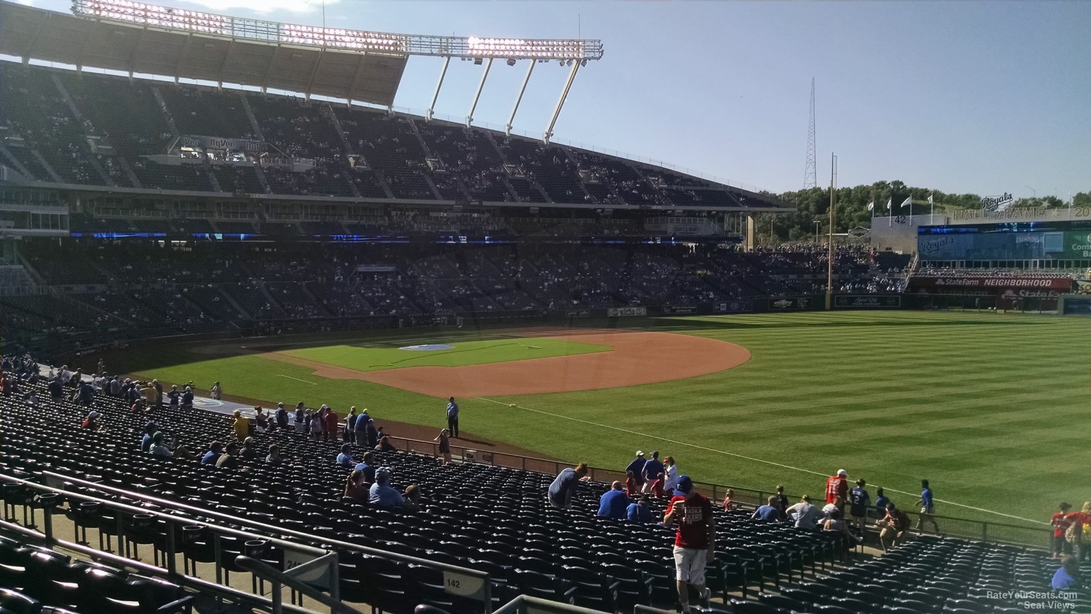 section 243, row ee seat view  - kauffman stadium