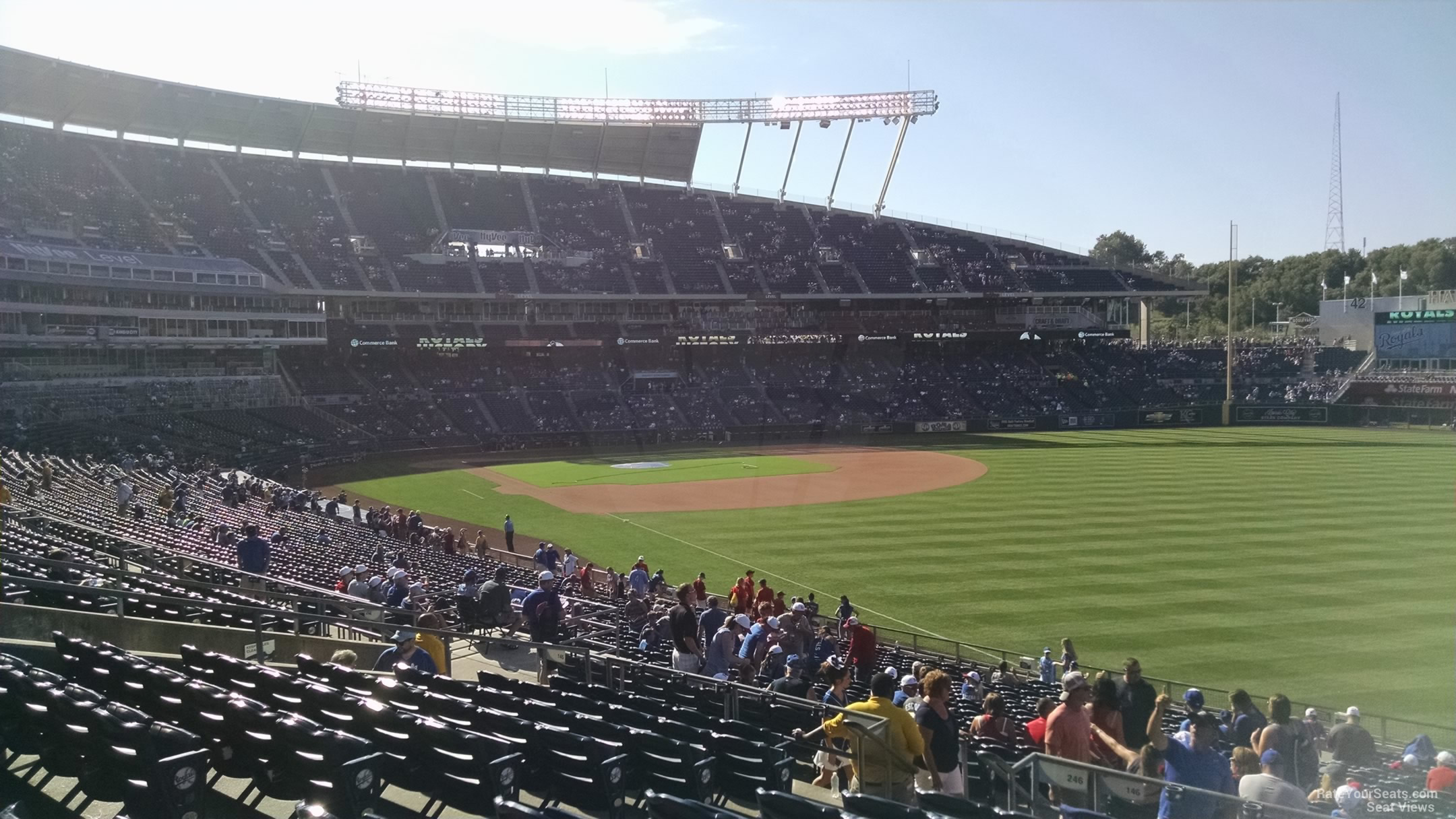 section 246, row ll seat view  - kauffman stadium