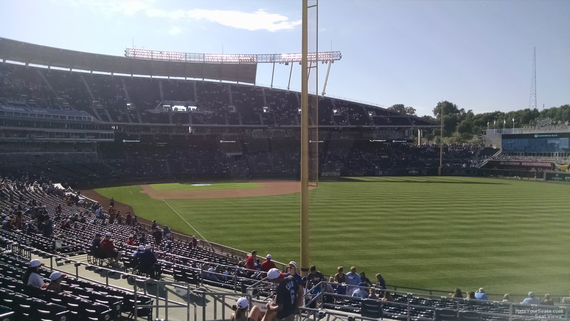 section 248, row ll seat view  - kauffman stadium