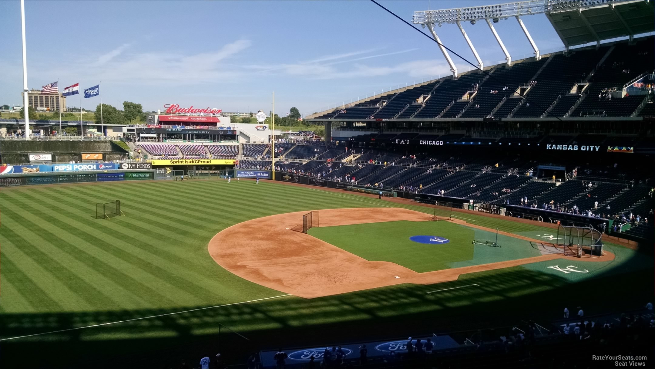 section 303, row g seat view  - kauffman stadium